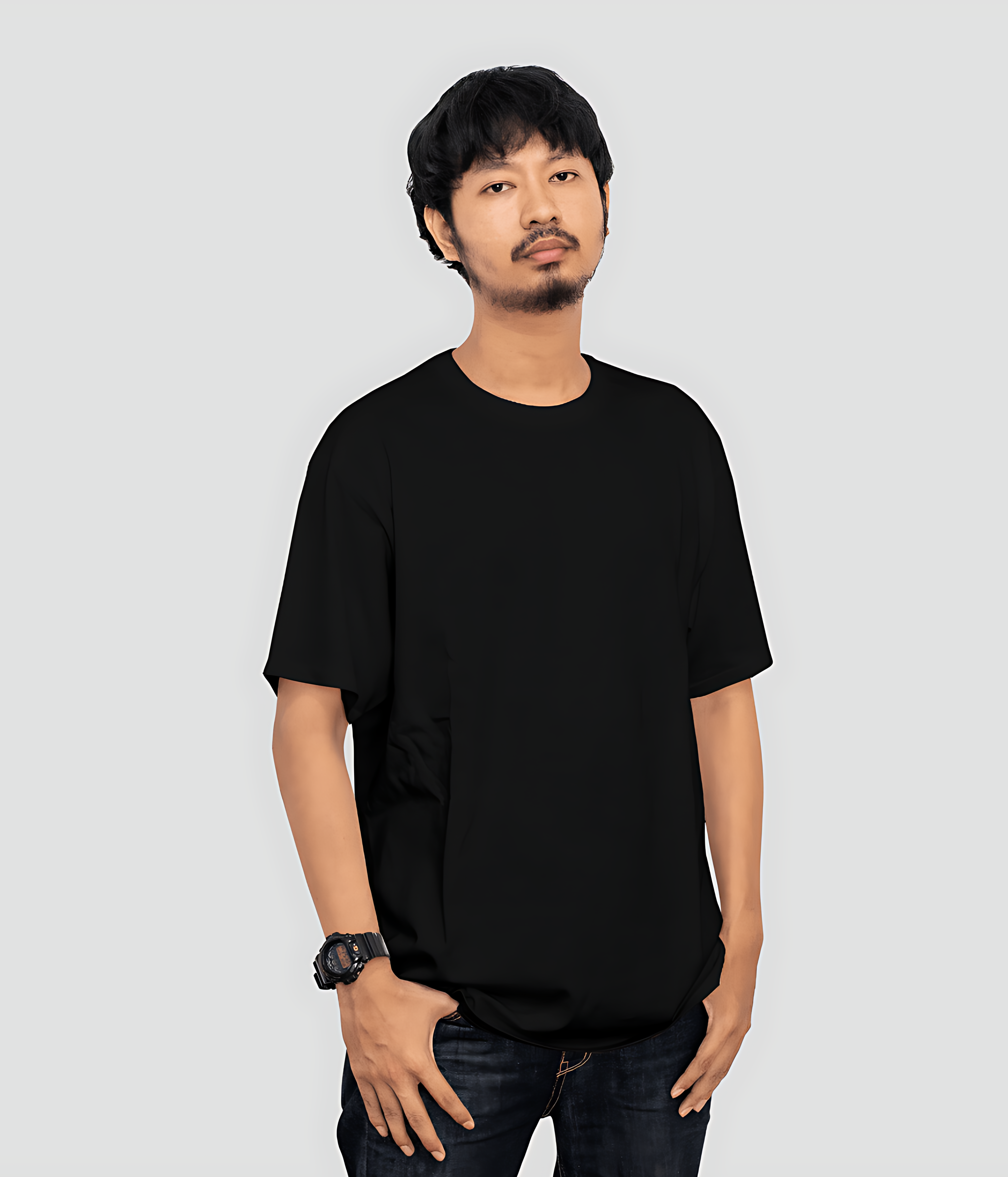 Premium Edition - Unisex Solid Black Oversize Tees