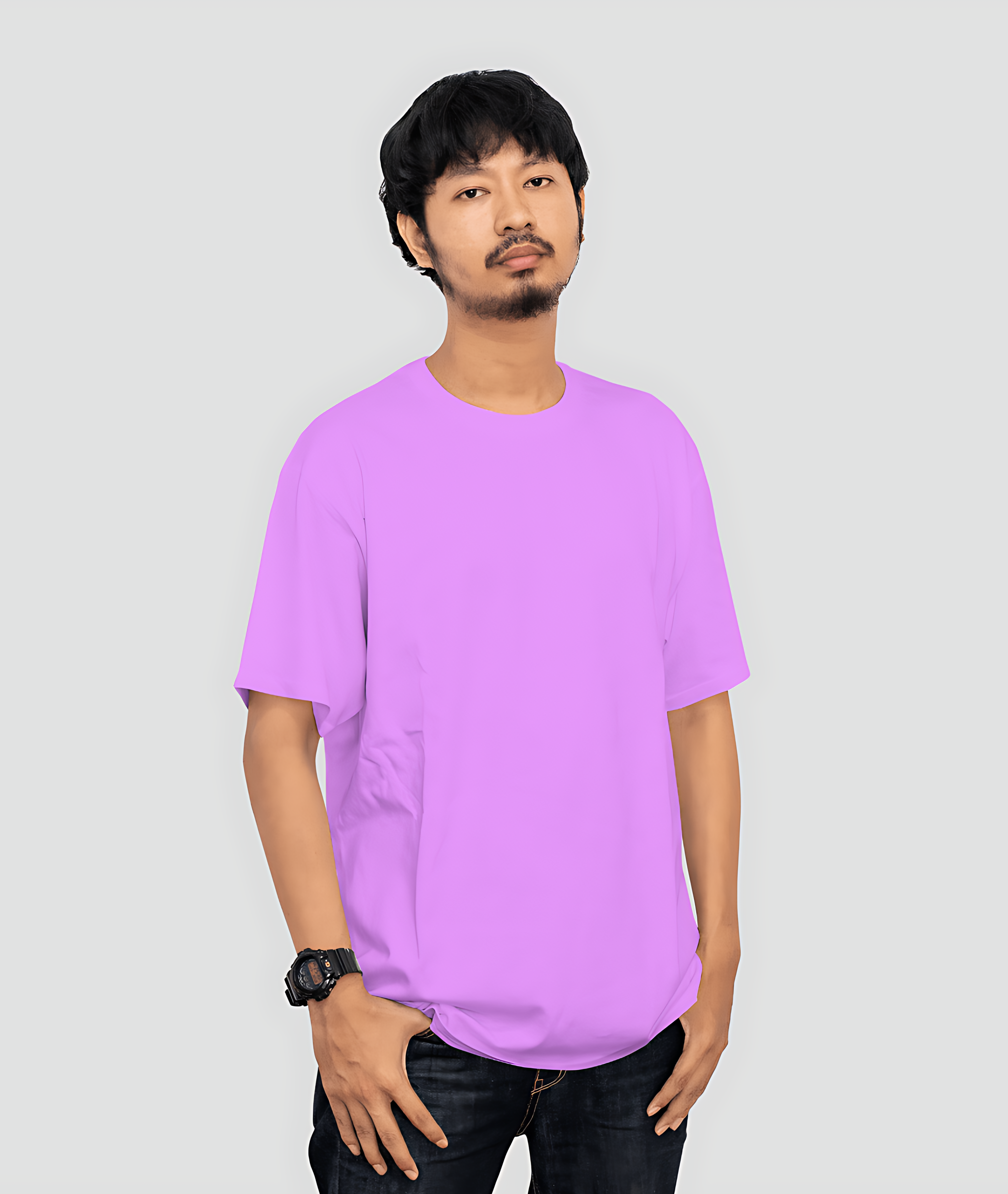 Premium Edition - Unisex Solid Lavender Oversize Tees