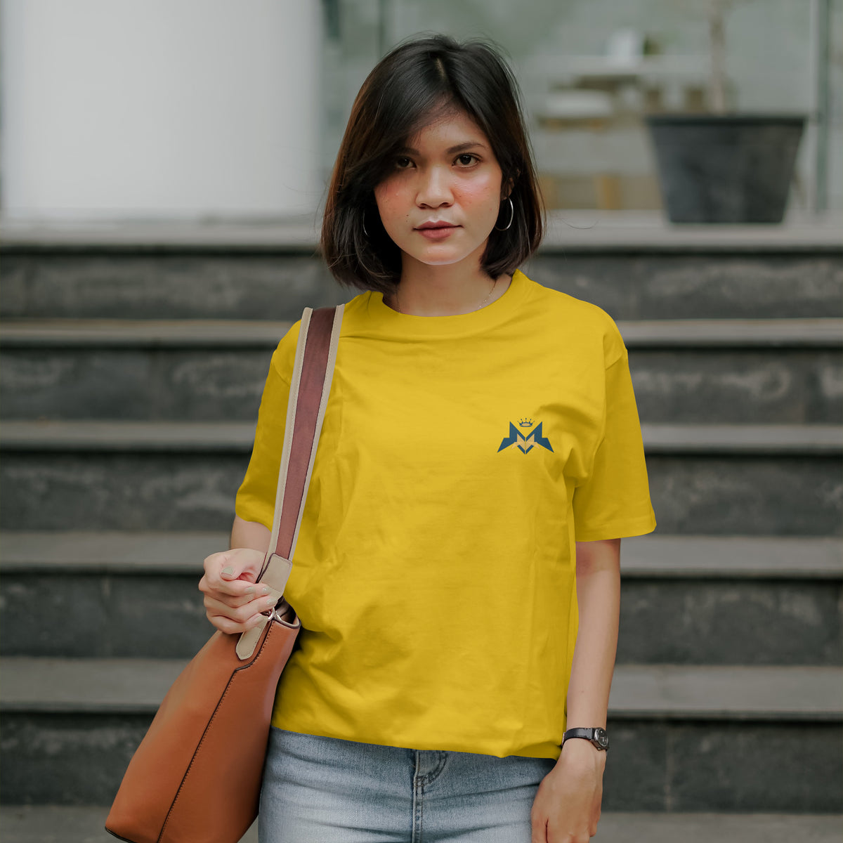 Classic Mustard Solid Oversize T-Shirt – Unisex Bold, Relaxed, and Stylish Fit
