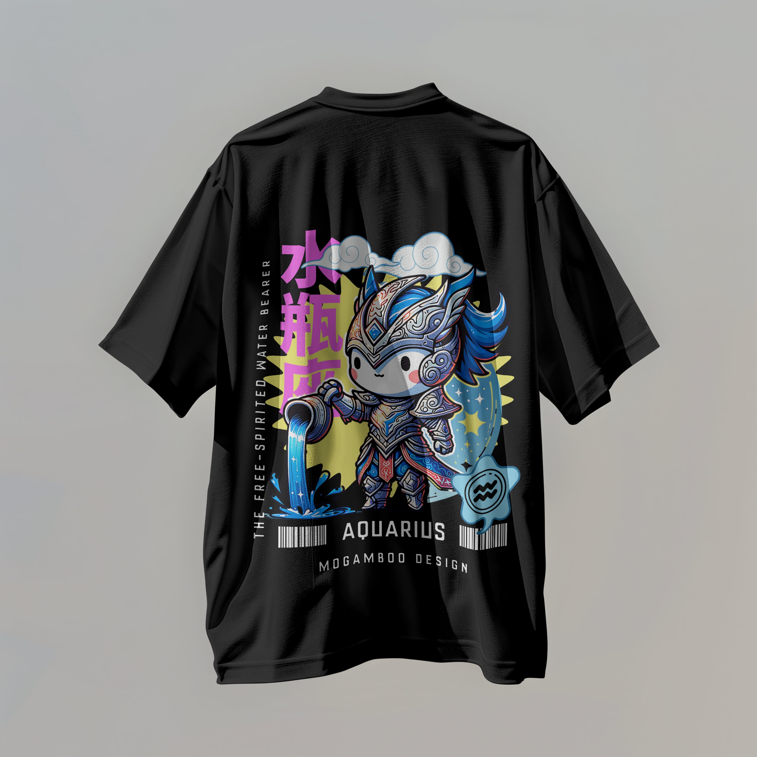 Aquarius Zodiac Tee : Light Weight Regular Fit T-Shirt for Men