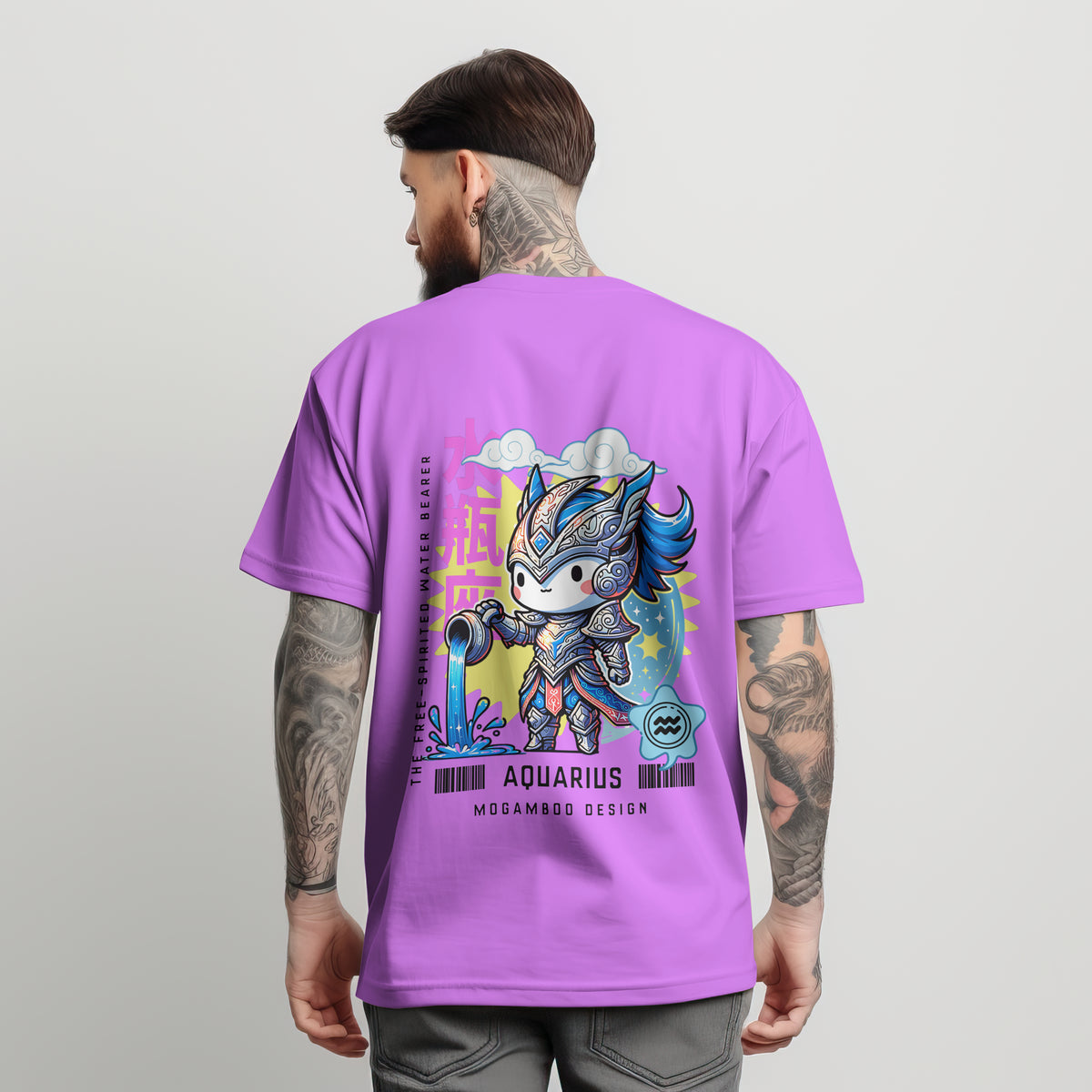 Aquarius Zodiac Tee : Light Weight Regular Fit T-Shirt for Men