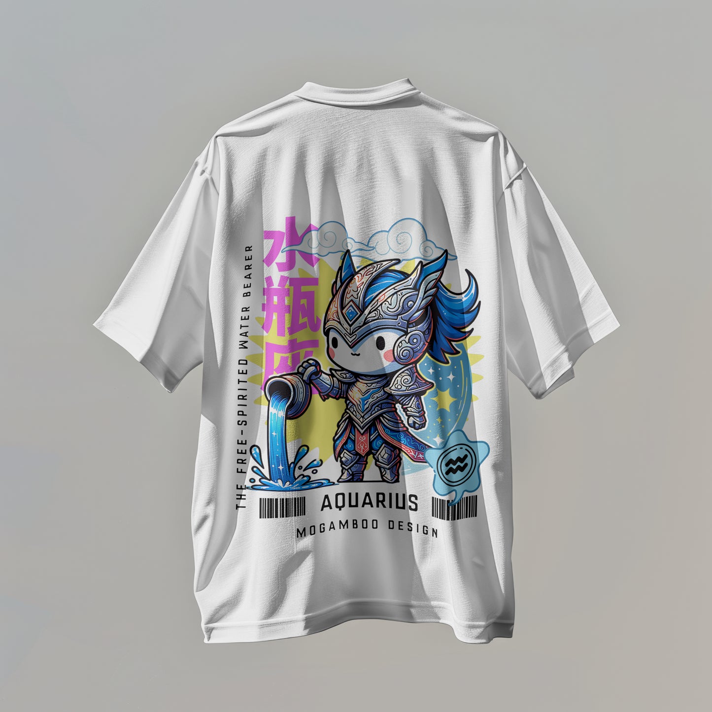 Aquarius Zodiac Tee : Light Weight Regular Fit T-Shirt for Men