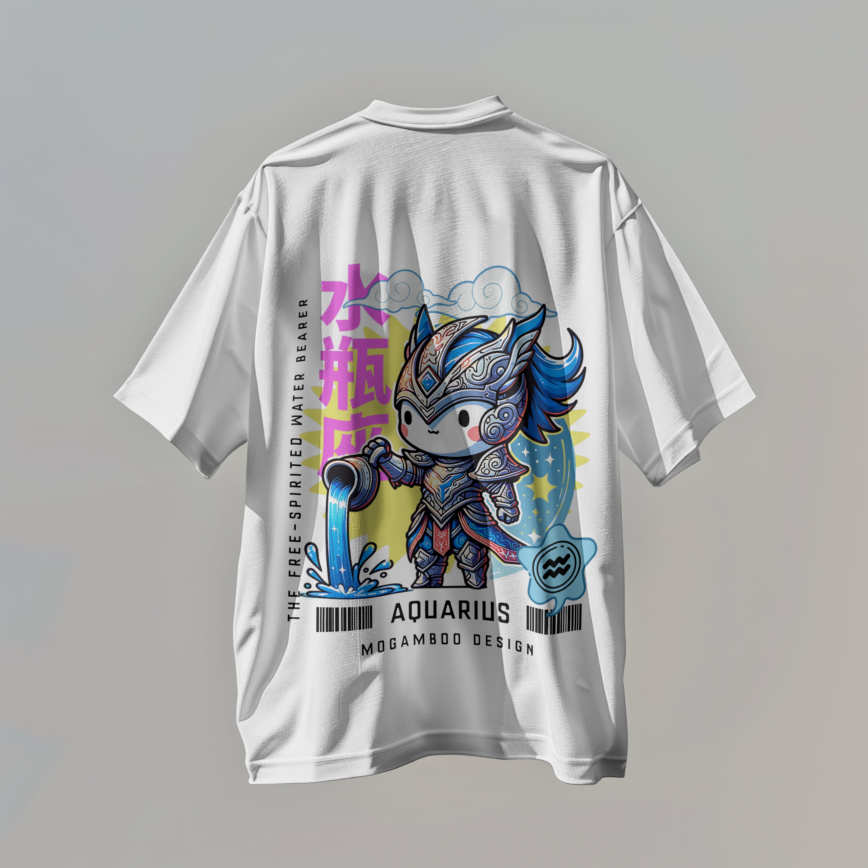Aquarius Zodiac Tee : Light Weight Regular Fit T-Shirt for Men