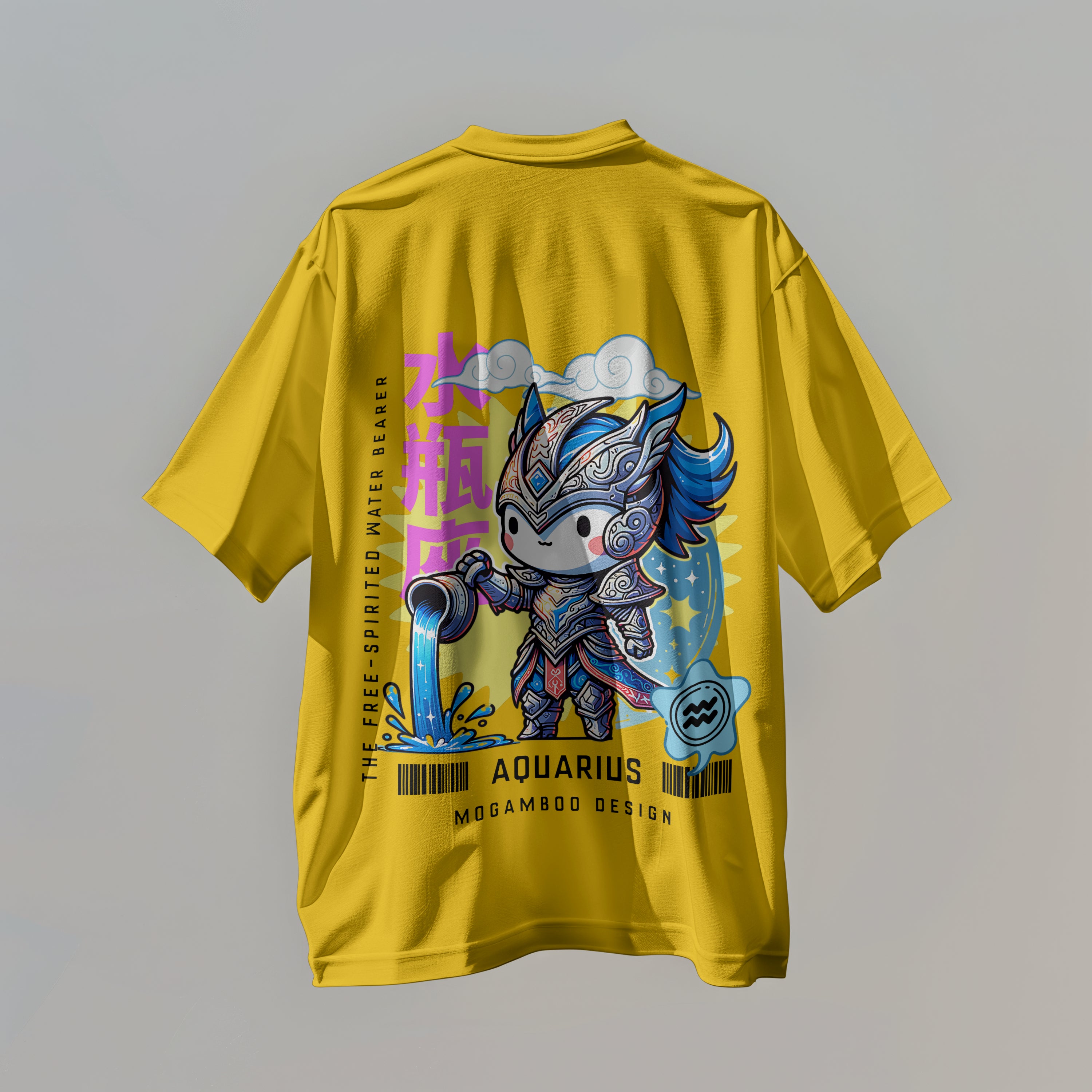 Aquarius Zodiac Tee : Light Weight Regular Fit T-Shirt for Men
