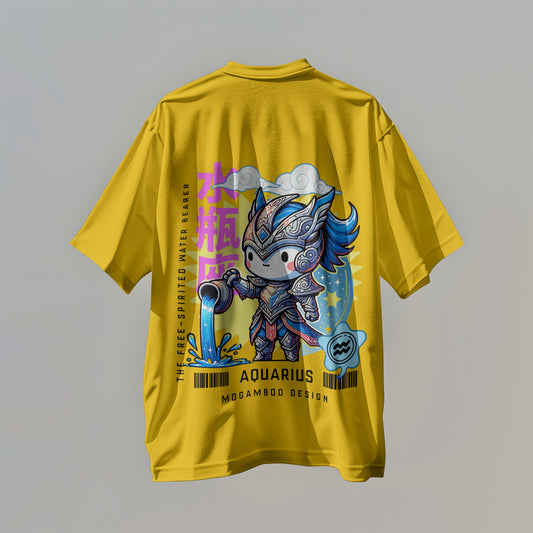 Aquarius Zodiac Tee : Light Weight Regular Fit T-Shirt for Men