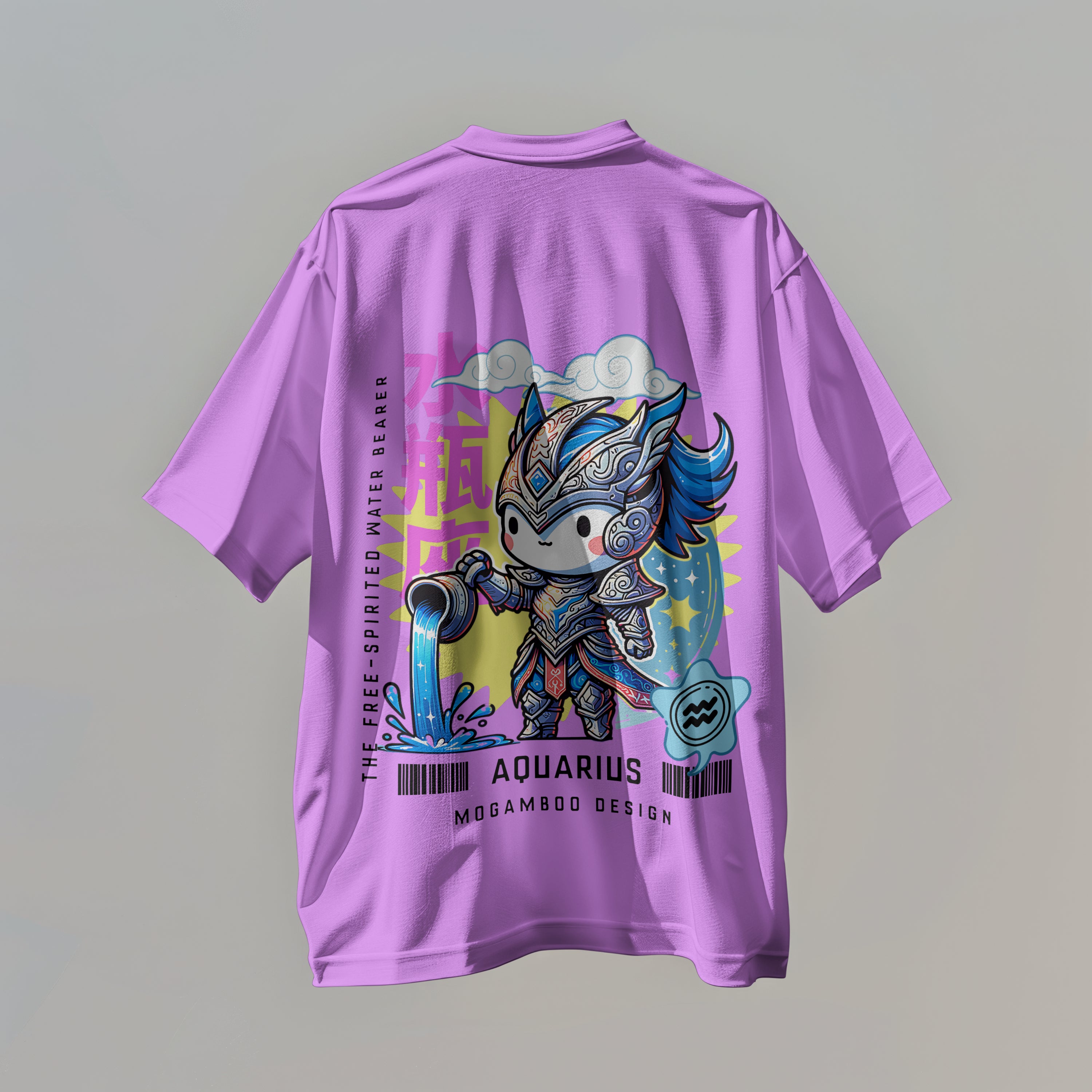 Aquarius Zodiac Tee : Light Weight Regular Fit T-Shirt for Men