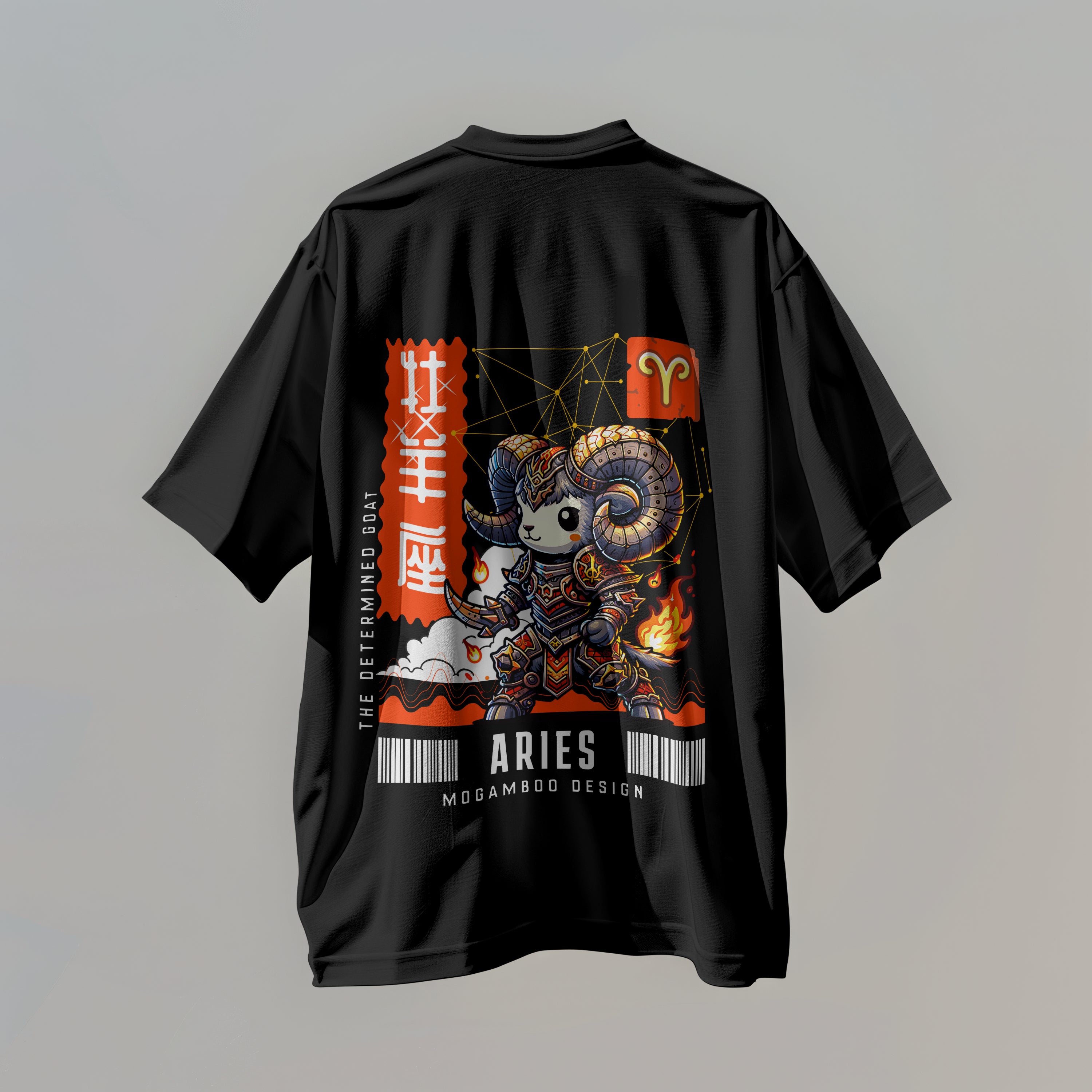 Aries Zodiac Tee : Oversized T-Shirt for Men