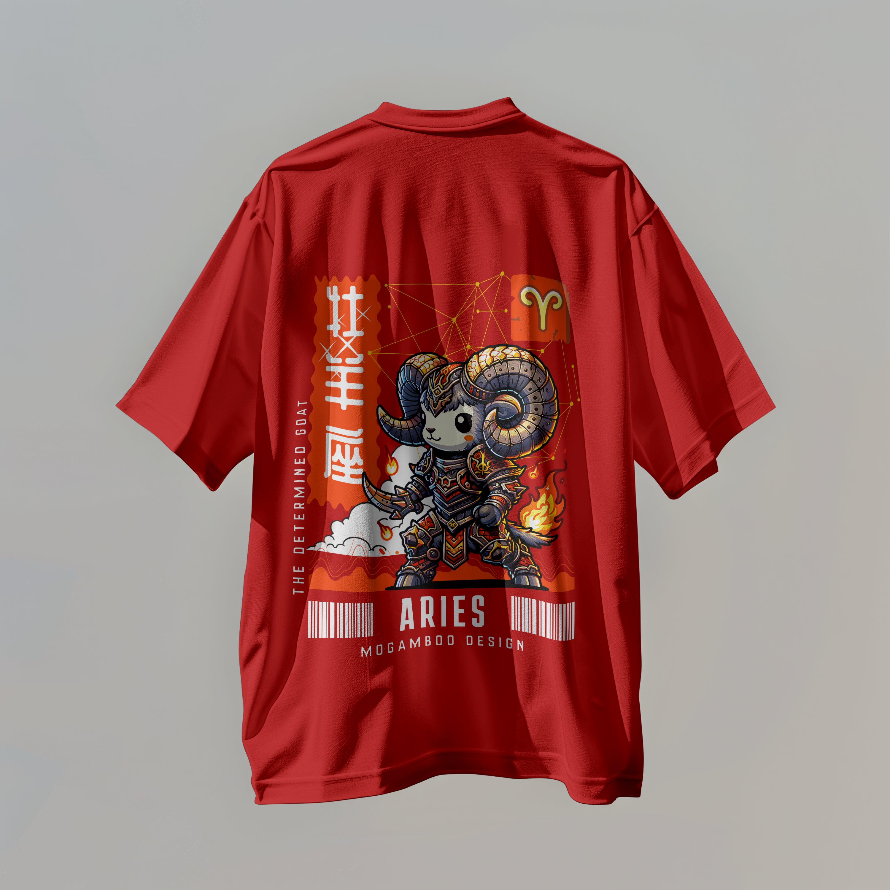 Aries Zodiac Tee : Oversized T-Shirt for Men