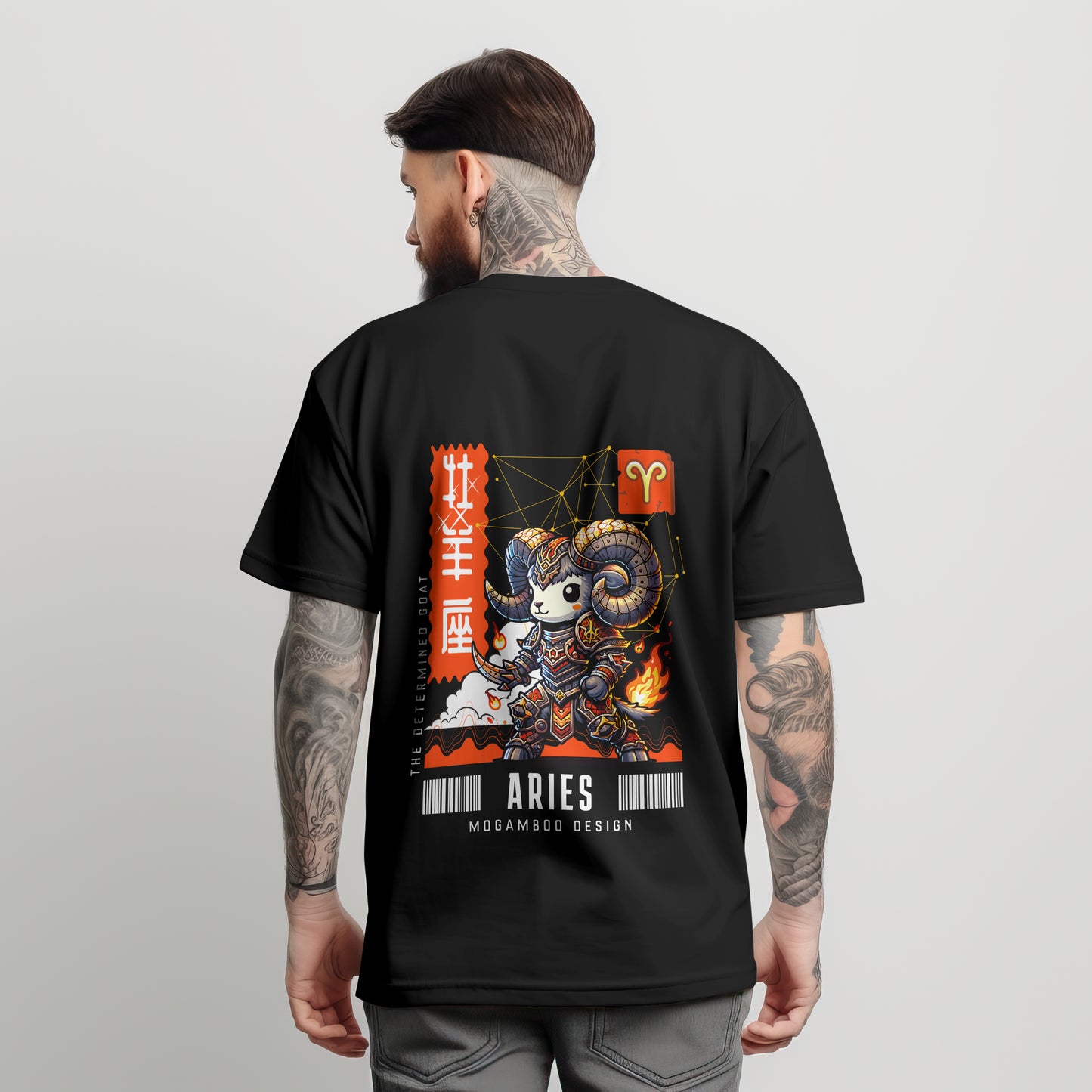 Aries Zodiac Tee : Oversized T-Shirt for Men