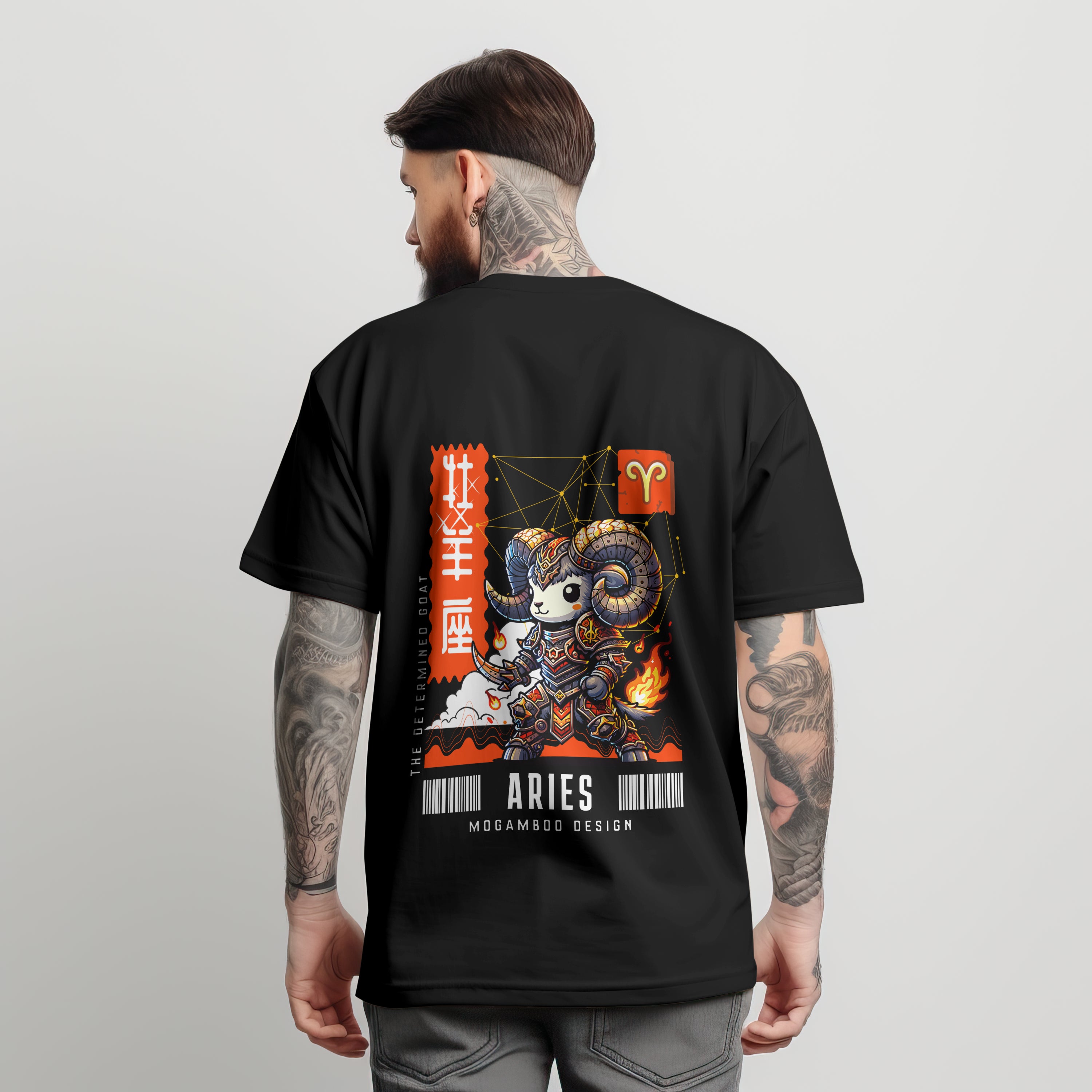 Aries Zodiac Tee : Oversized T-Shirt for Men