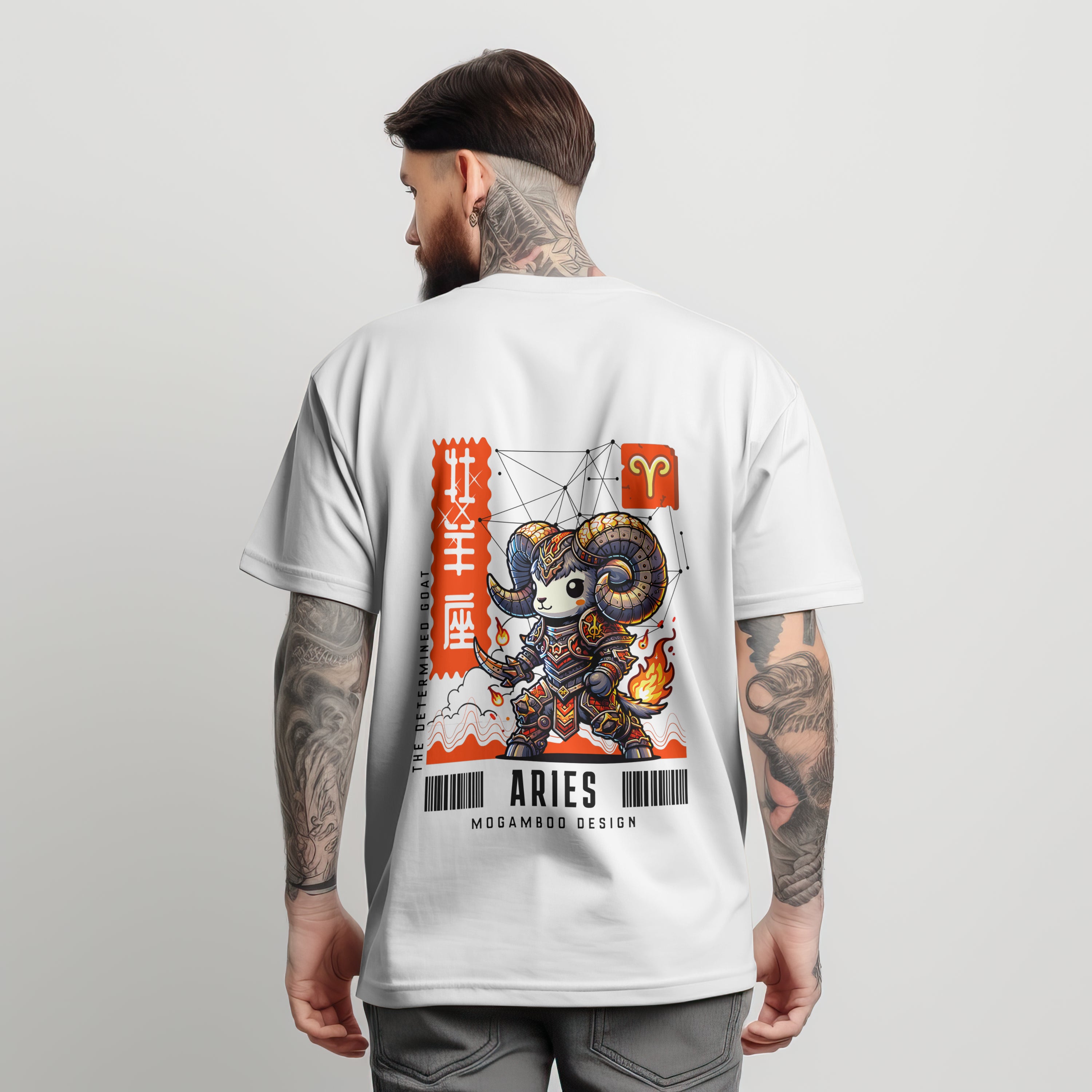Aries Zodiac Tee : Oversized T-Shirt for Men