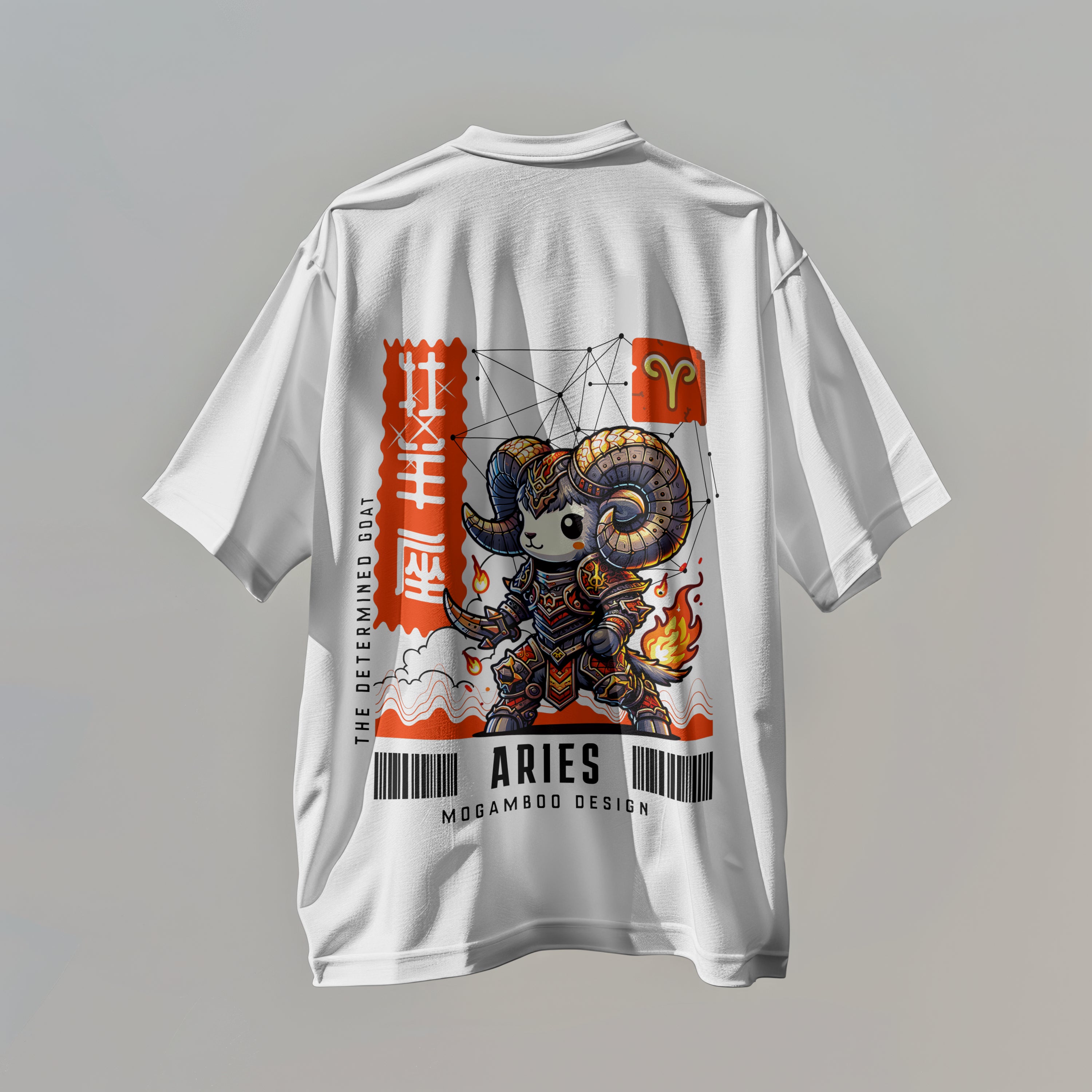 Aries Zodiac Tee : Oversized T-Shirt for Men