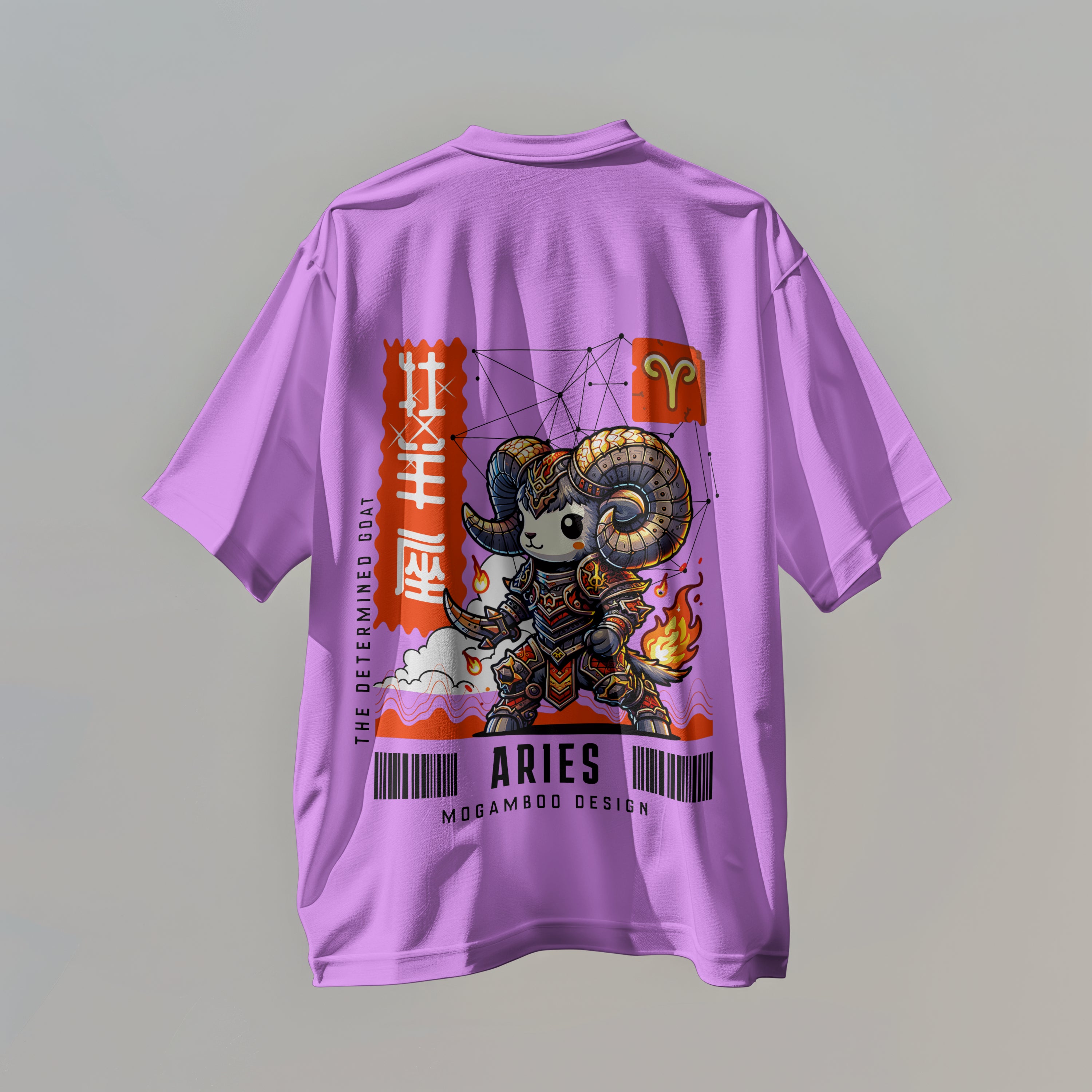 Aries Zodiac Tee : Oversized T-Shirt for Men