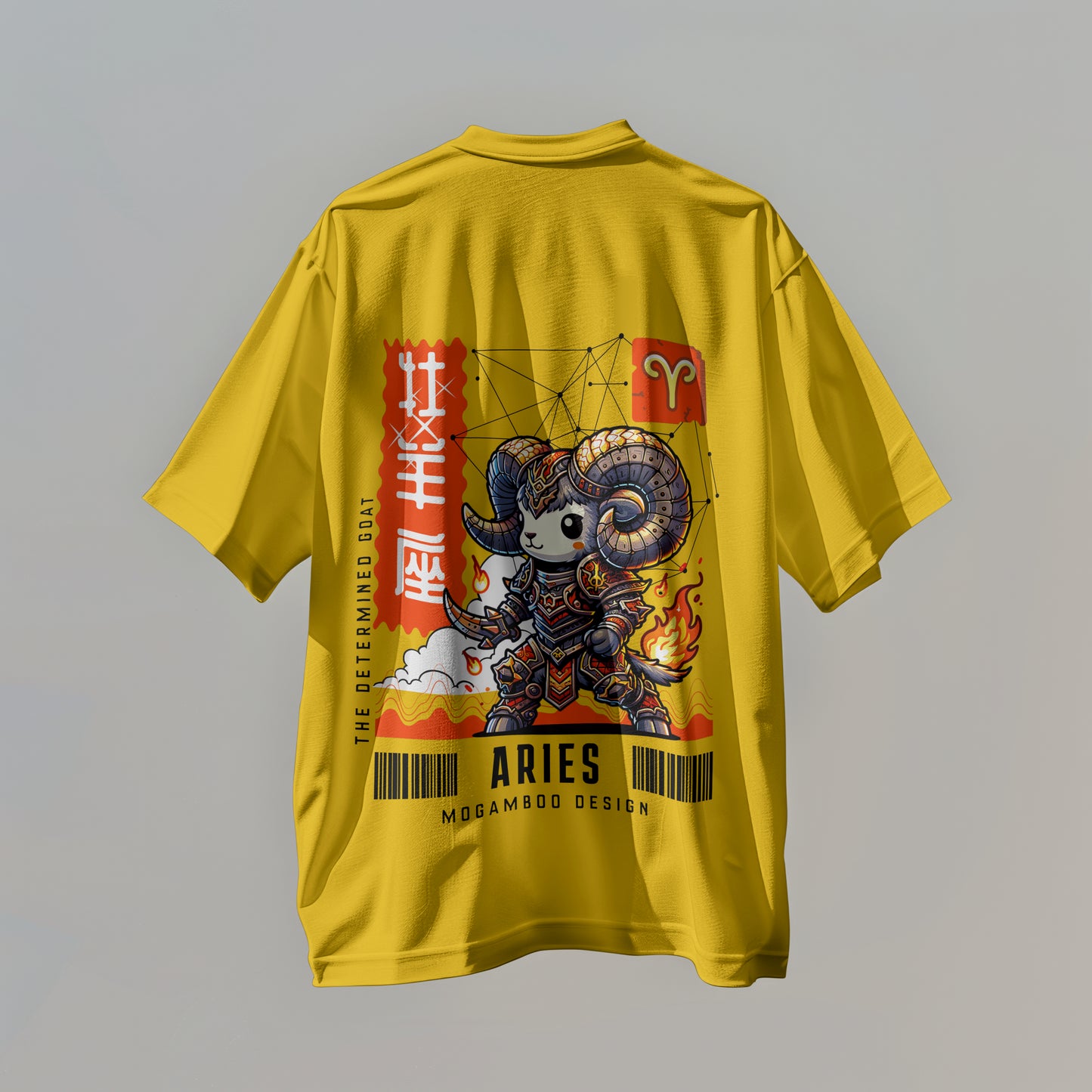 Aries Zodiac Tee : Oversized T-Shirt for Men