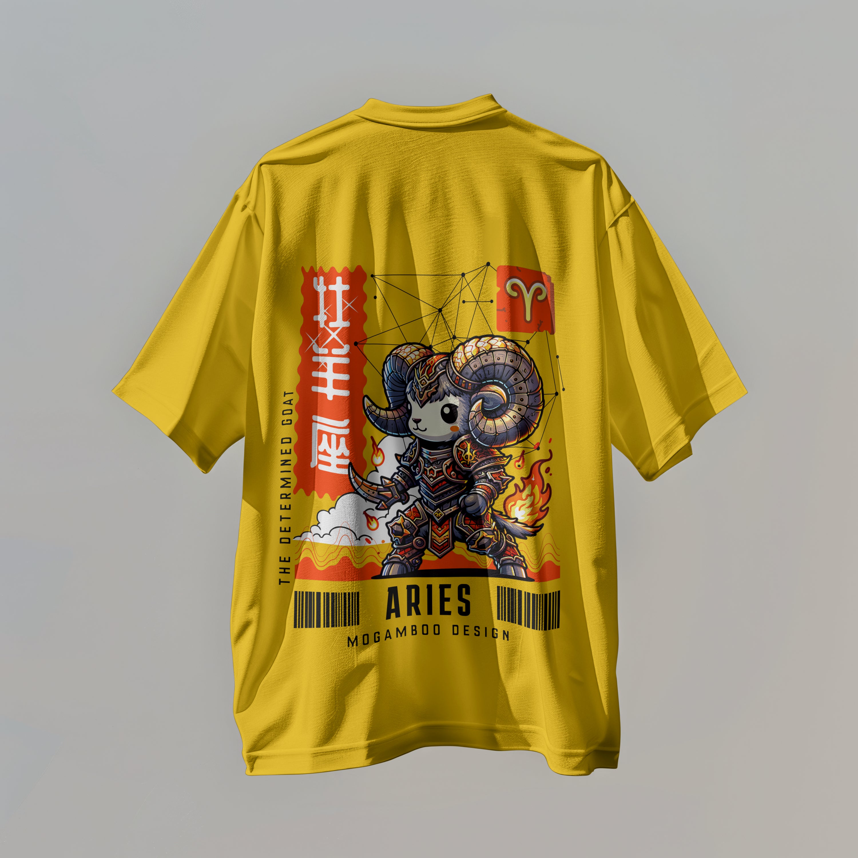 Aries Zodiac Tee : Oversized T-Shirt for Men