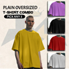 Pick Any 3 : Solid Oversized Unisex Combo T-Shirts