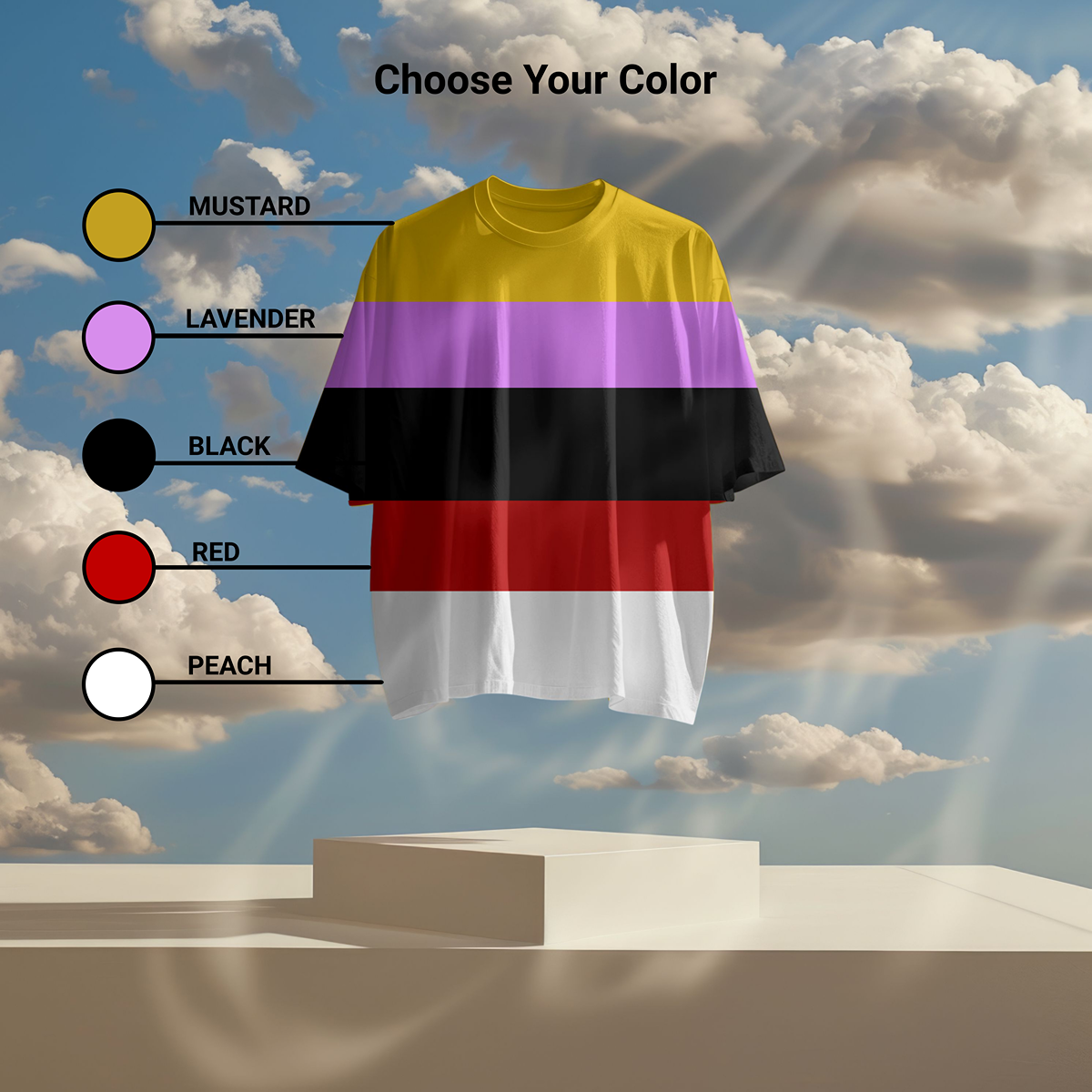 Pick Any 3 : Solid Oversized Unisex Combo T-Shirts