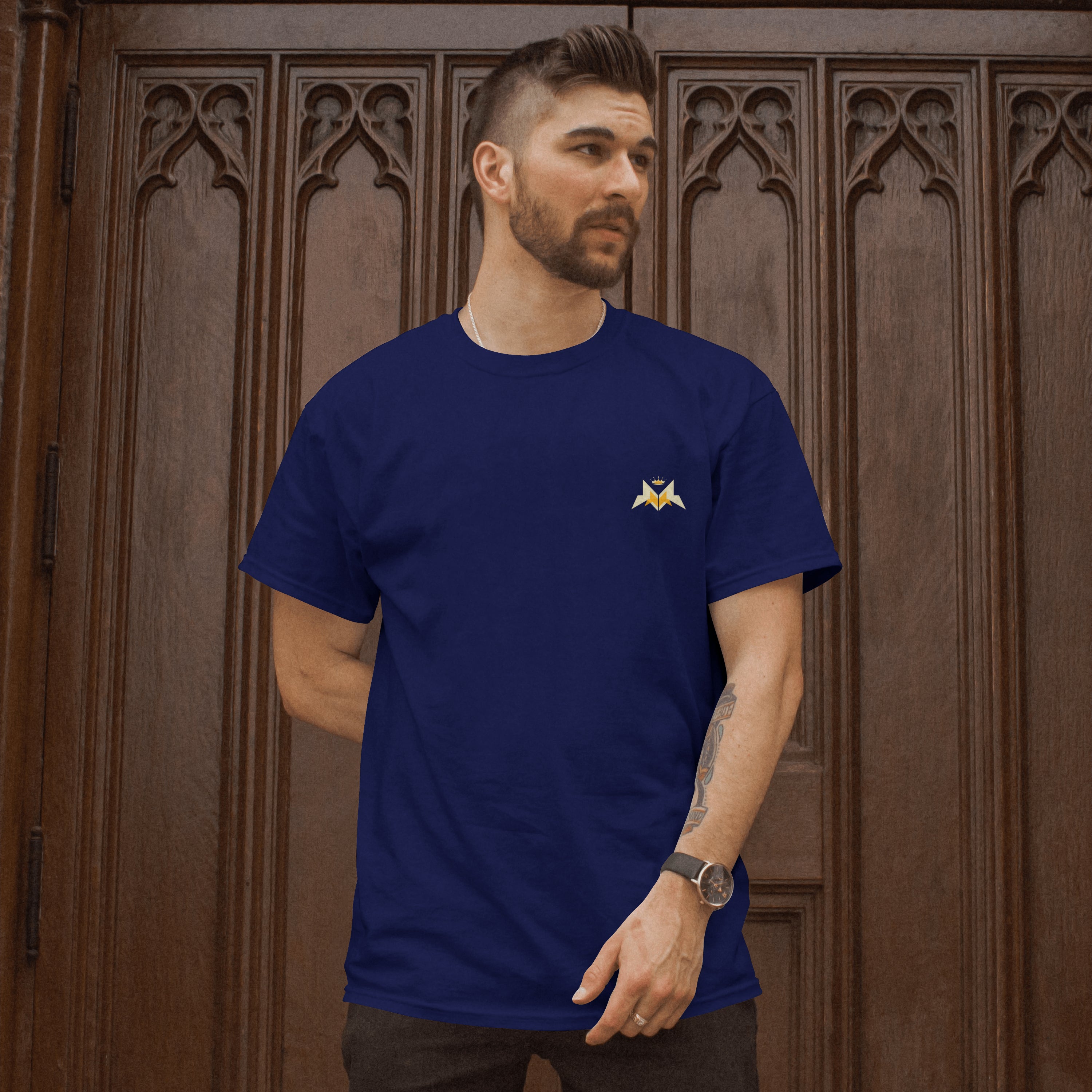Navy Solid Regular : Unisex Light weight Regular Fit T-Shirt