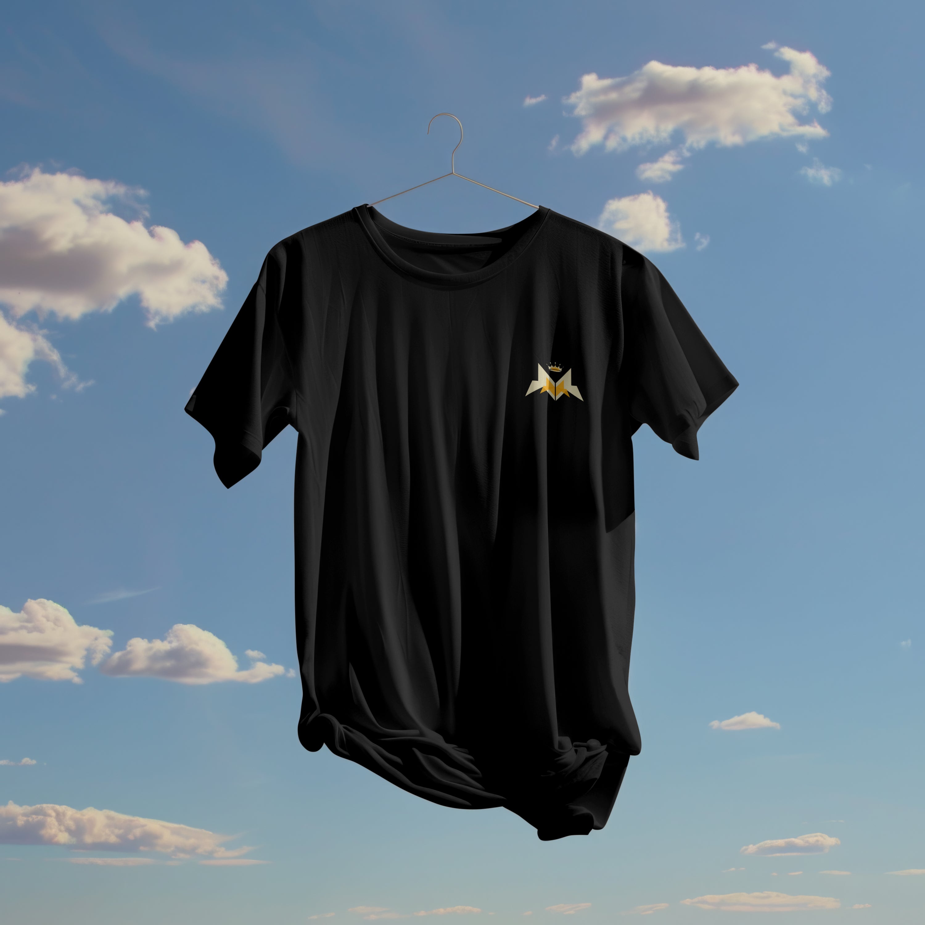 Black Solid Regular : Unisex Light weight Regular Fit T-Shirt