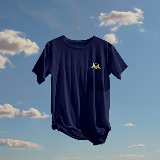 Navy Solid Regular : Unisex Light weight Regular Fit T-Shirt