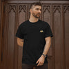 Black Solid Regular : Unisex Light weight Regular Fit T-Shirt