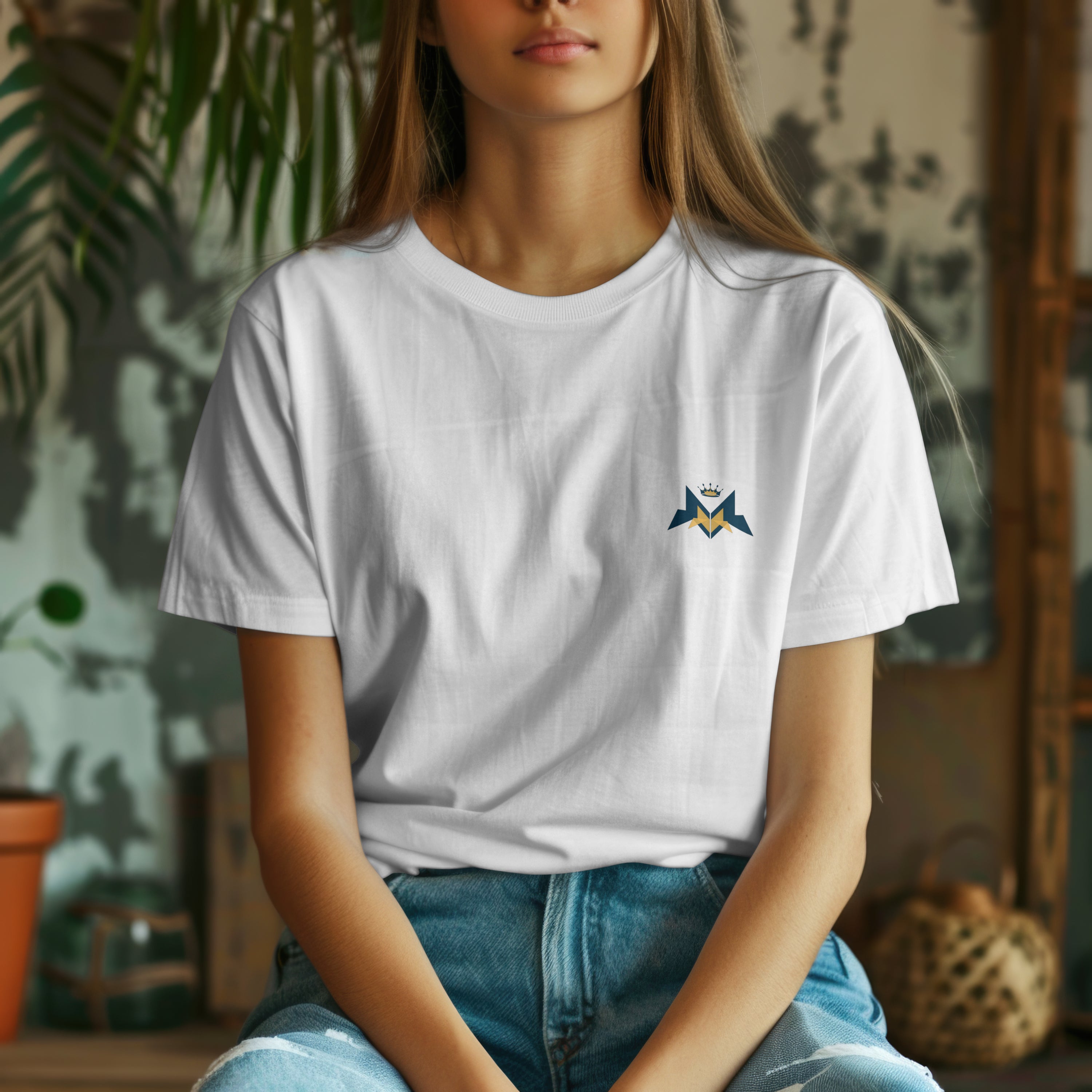 White Solid Regular : Unisex Light weight Regular Fit T-Shirt