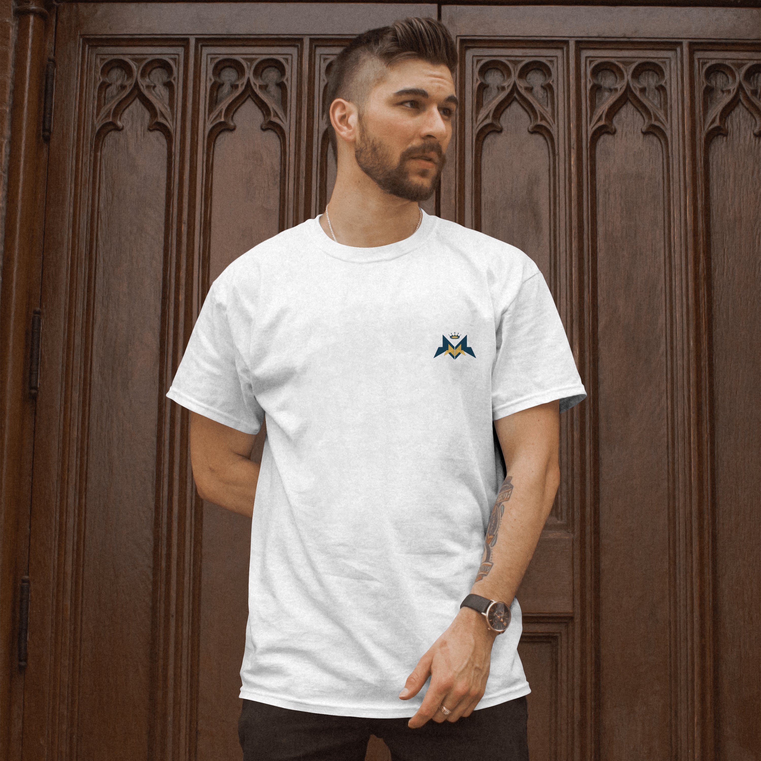 White Solid Regular : Unisex Light weight Regular Fit T-Shirt