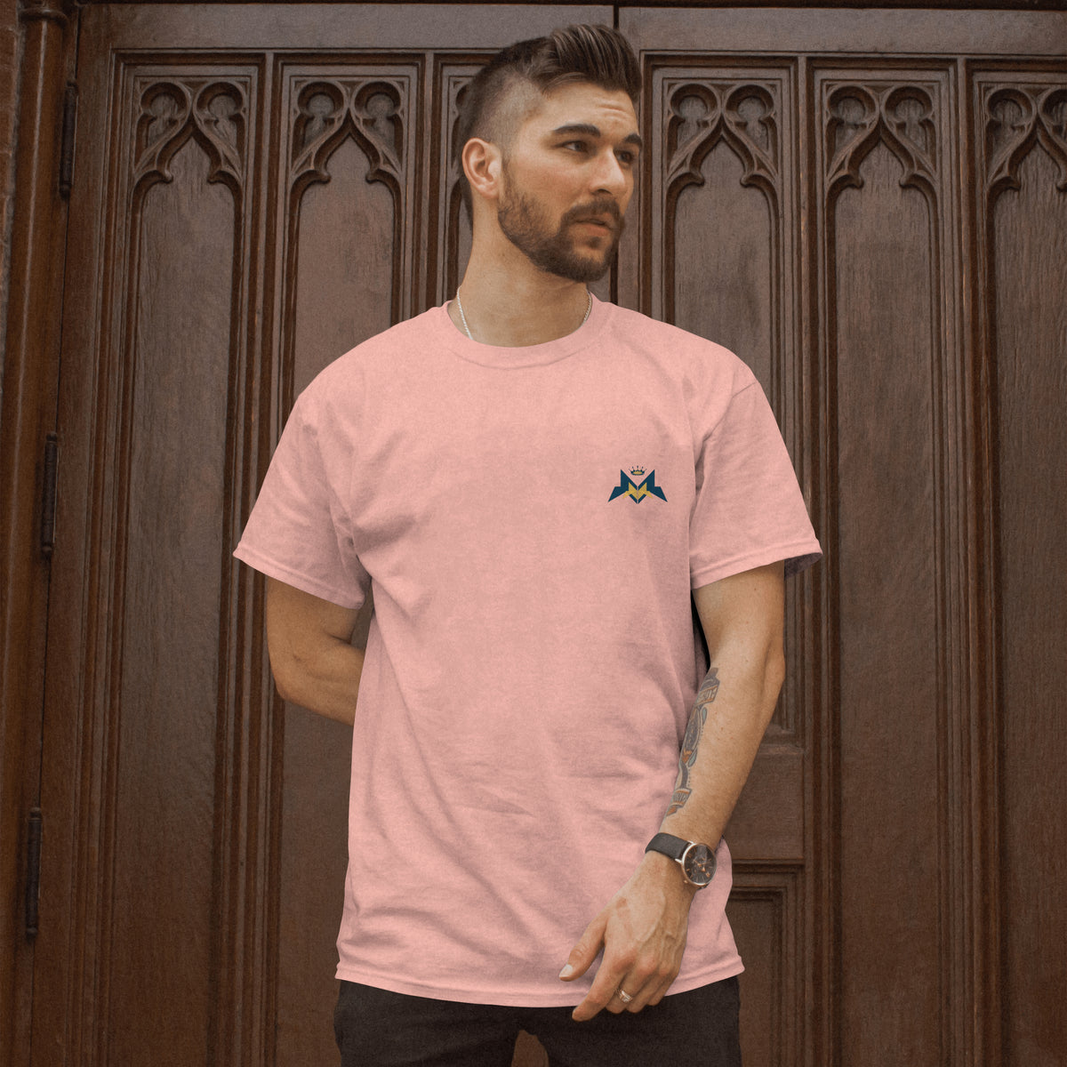 Peach Solid Regular : Unisex Light weight Regular Fit T-Shirt