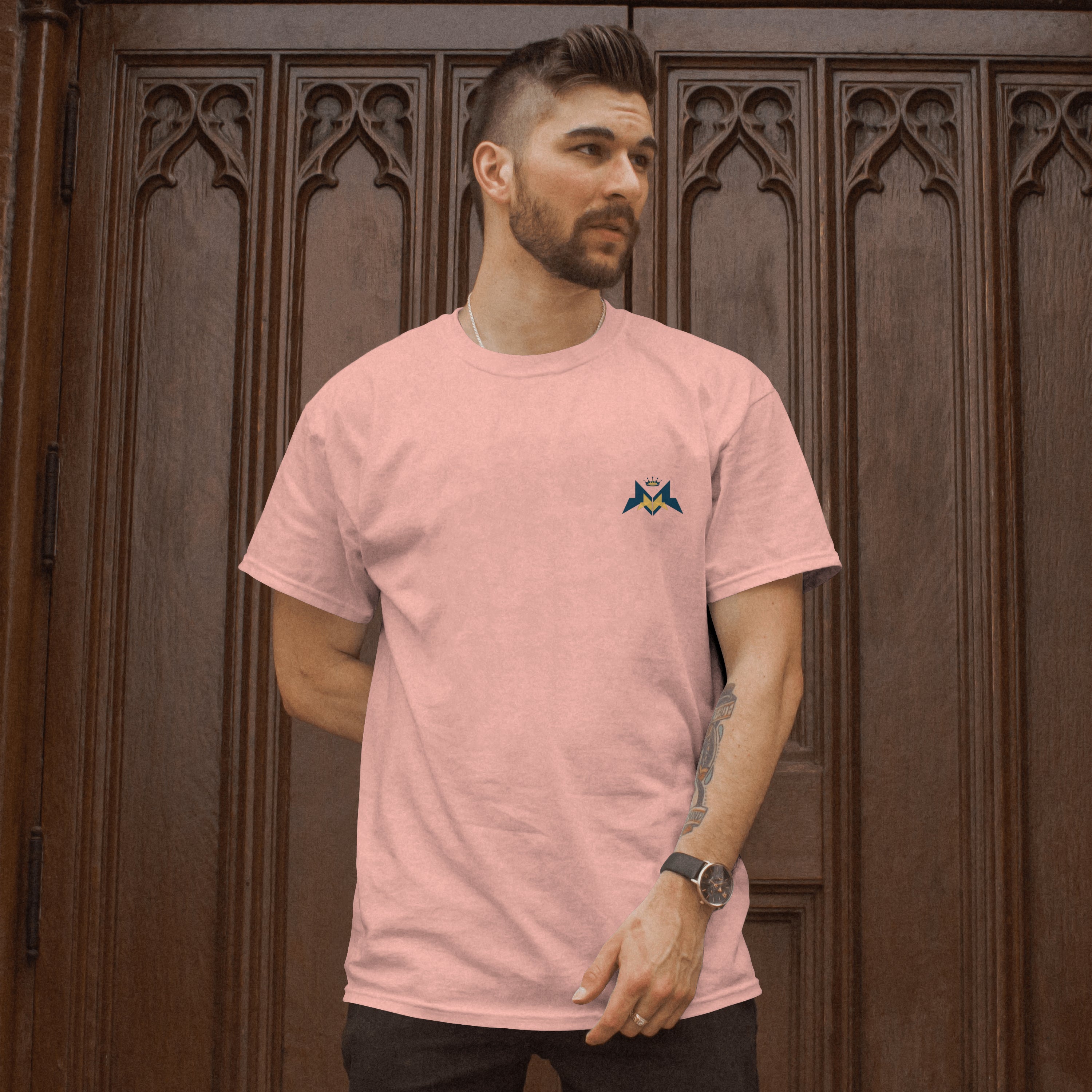 Peach Solid Regular : Unisex Light weight Regular Fit T-Shirt