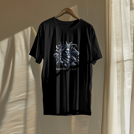 Chess : Black Chess Graphic Printed Oversized T-shirt for Men