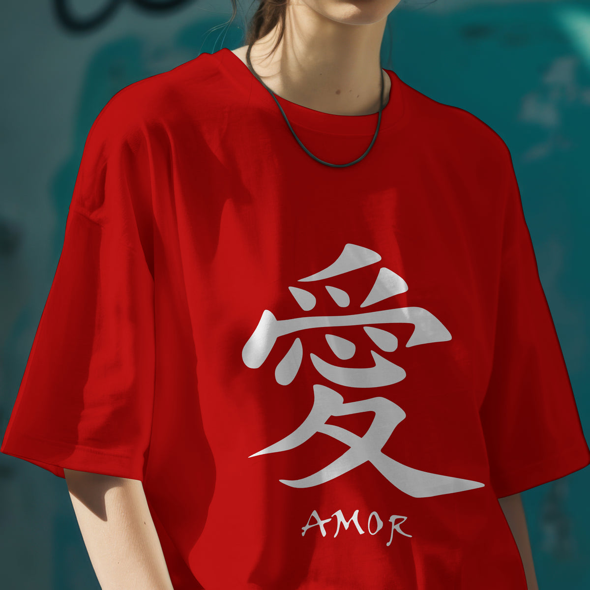 Amor : Graphic Printed Oversized T-shirt for Women