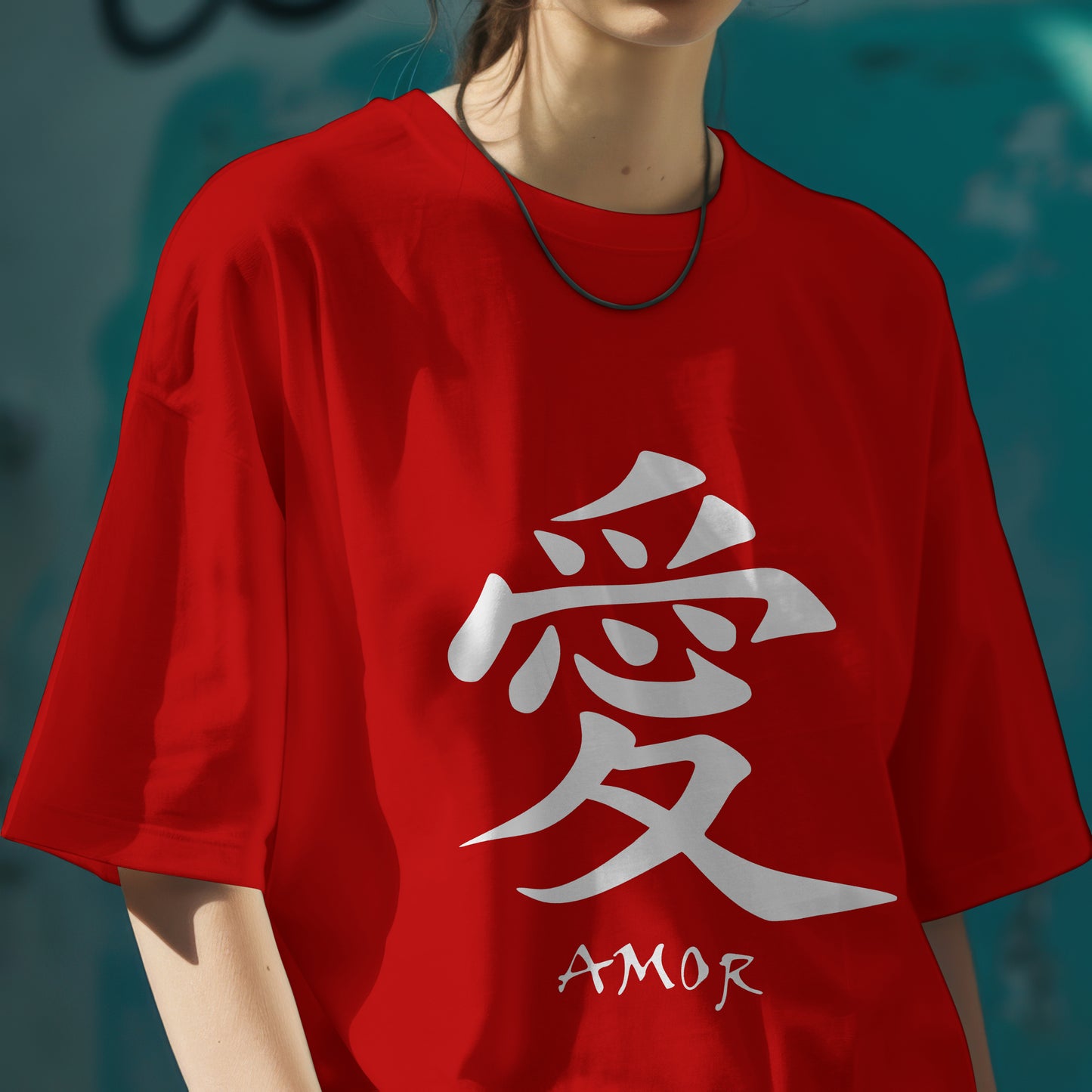 Amor : Graphic Printed Oversized T-shirt for Women