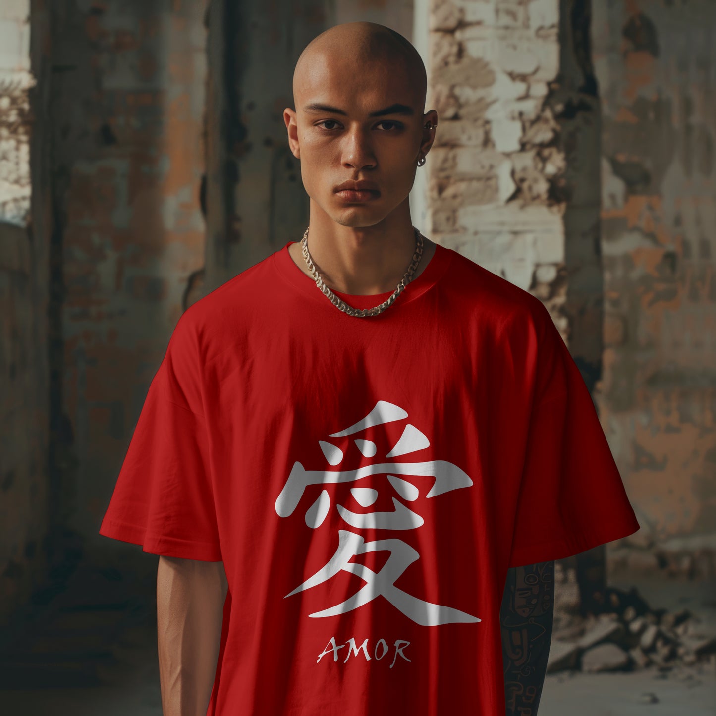 Amor : Graphic Printed Oversized T-shirt for Men