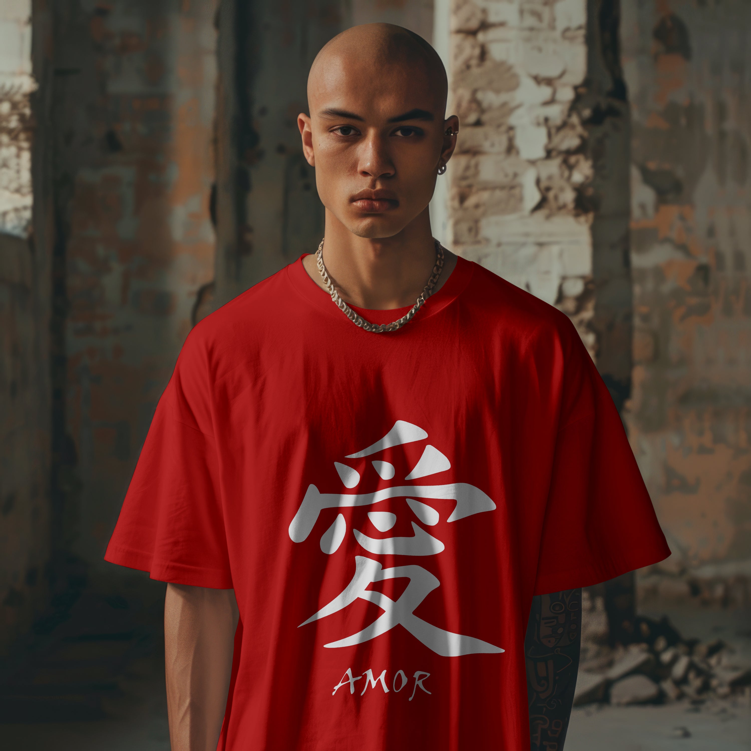 Amor : Graphic Printed Oversized T-shirt for Men