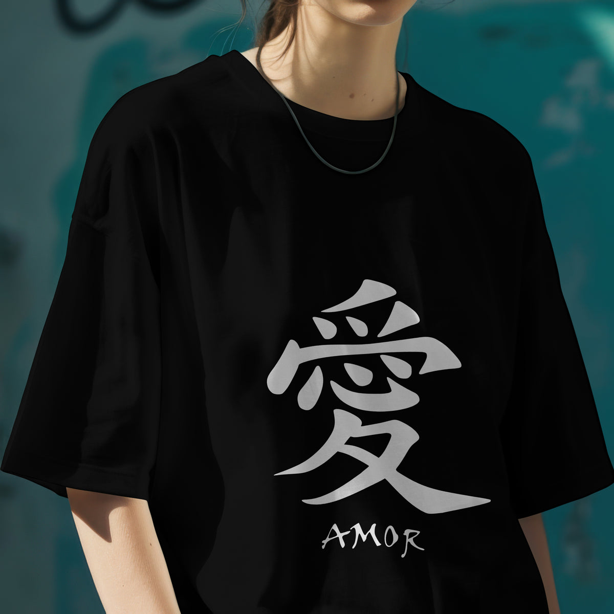 Amor : Graphic Printed Oversized T-shirt for Women