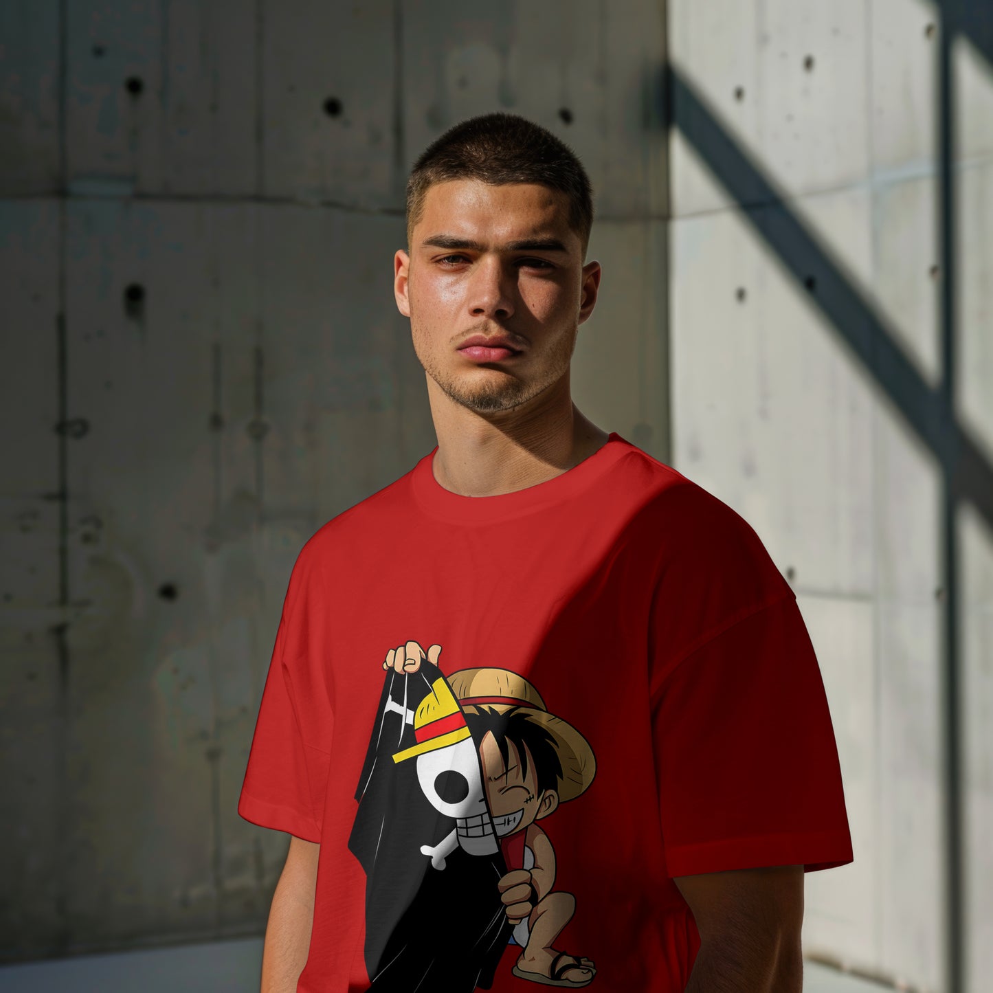 One Piece : Graphic Printed Oversized T-shirt for Men