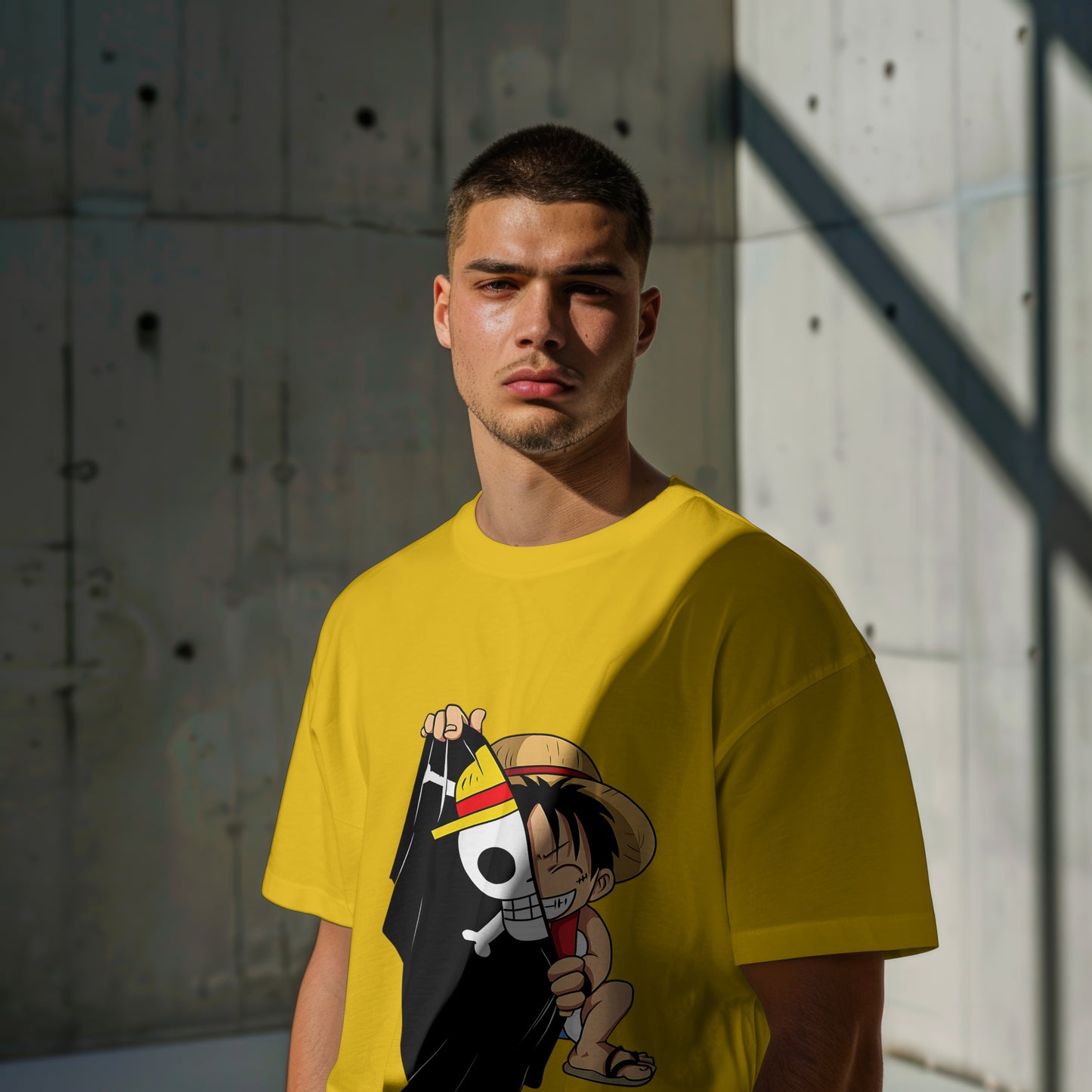One Piece : Graphic Printed Oversized T-shirt for Men