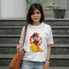 Goku on Nimbus : Graphic Printed Oversized T-shirt for Women