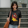 Goku on Nimbus : Graphic Printed Oversized T-shirt for Women