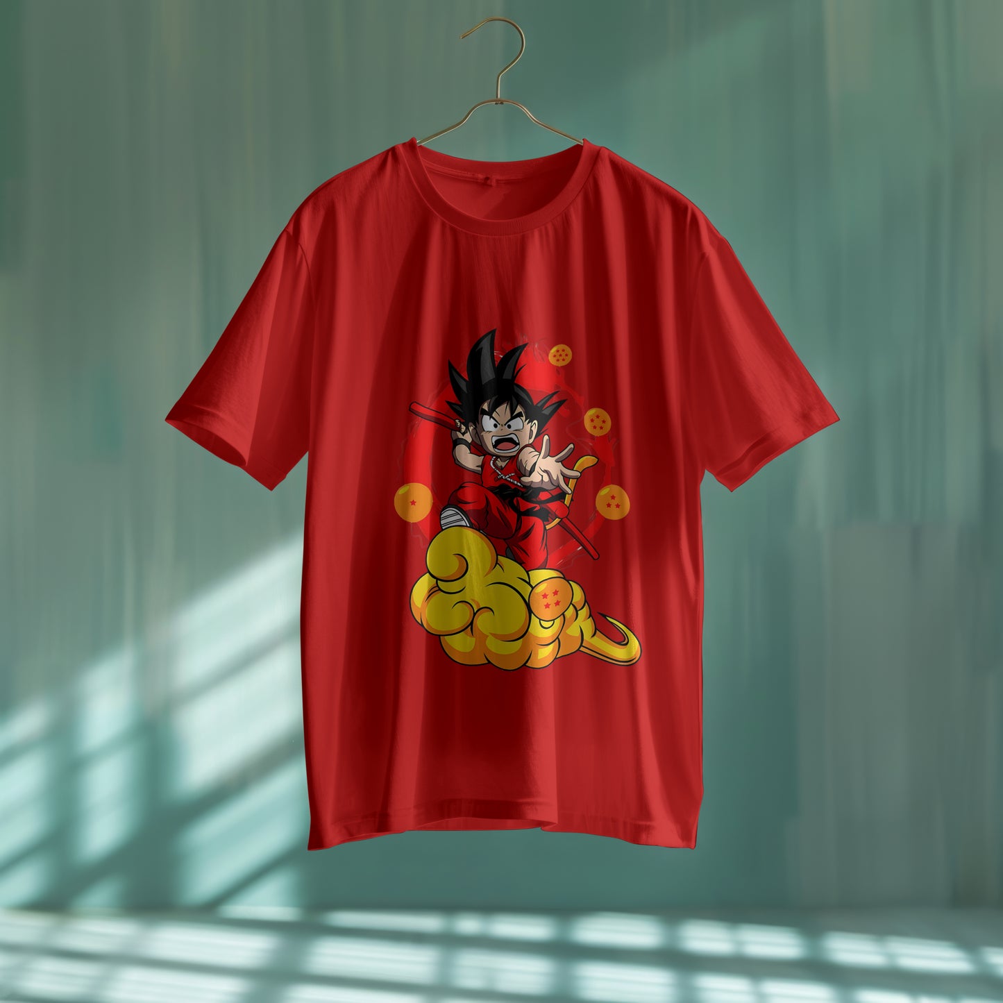 Goku on Nimbus : Graphic Printed Oversized T-shirt for Men