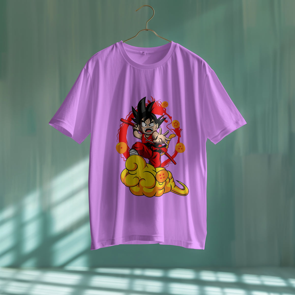 Goku on Nimbus : Graphic Printed Oversized T-shirt for Men