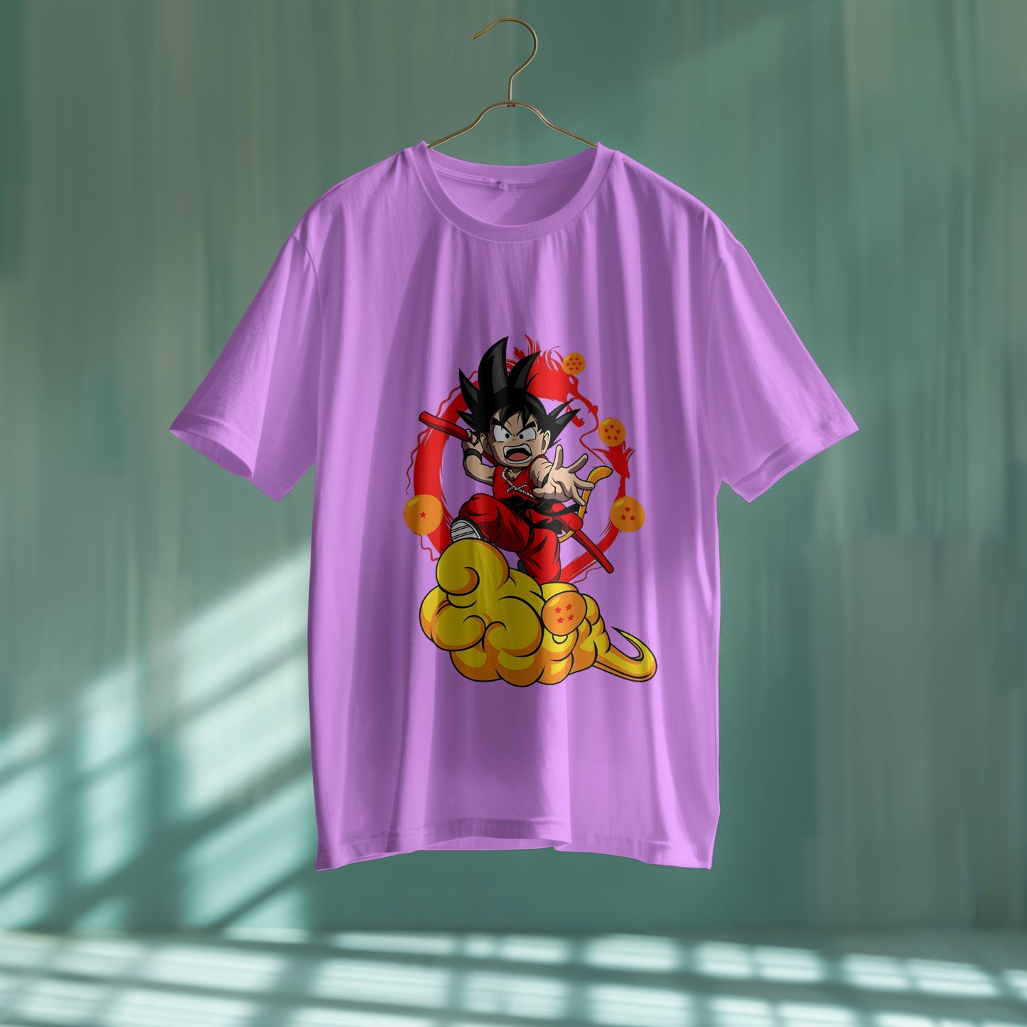 Goku on Nimbus : Graphic Printed Oversized T-shirt for Men