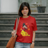 Goku on Nimbus : Graphic Printed Oversized T-shirt for Women