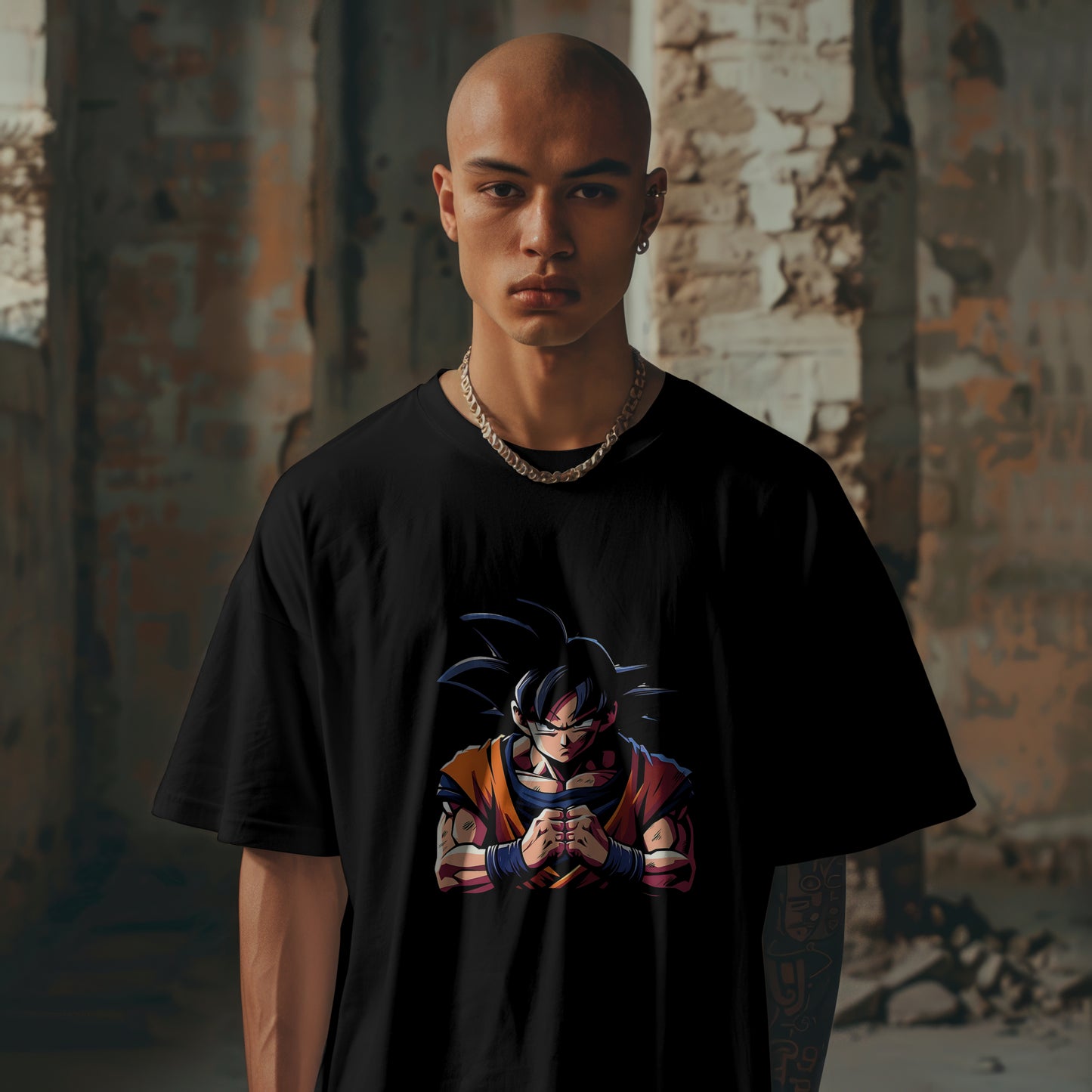 Goku : Graphic Printed Oversized T-shirt for Men
