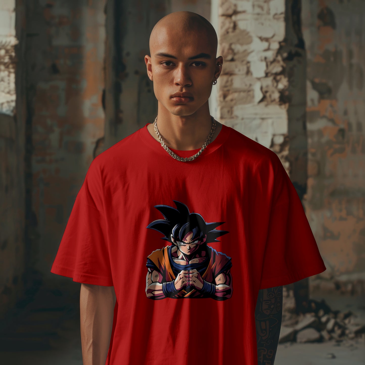 Goku : Graphic Printed Oversized T-shirt for Men