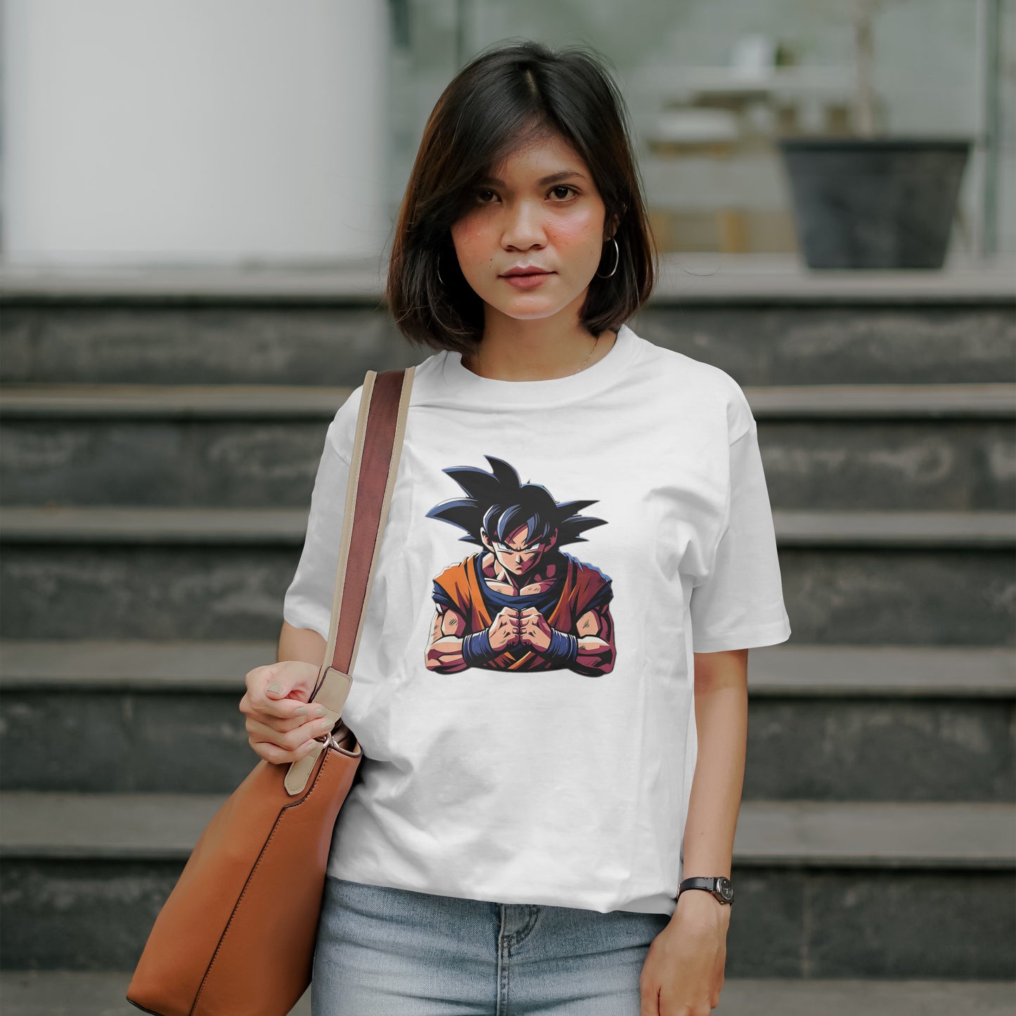 Goku : Graphic Printed Oversized T-shirt for Women