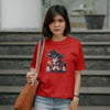 Goku : Graphic Printed Oversized T-shirt for Women