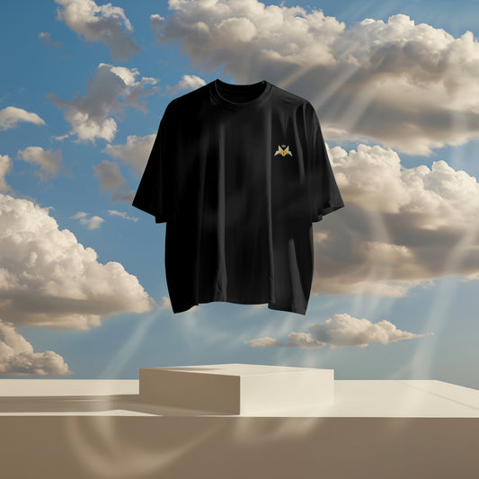 Classic Black Solid Oversize T-Shirt – Unisex Bold, Relaxed, and Stylish Fit