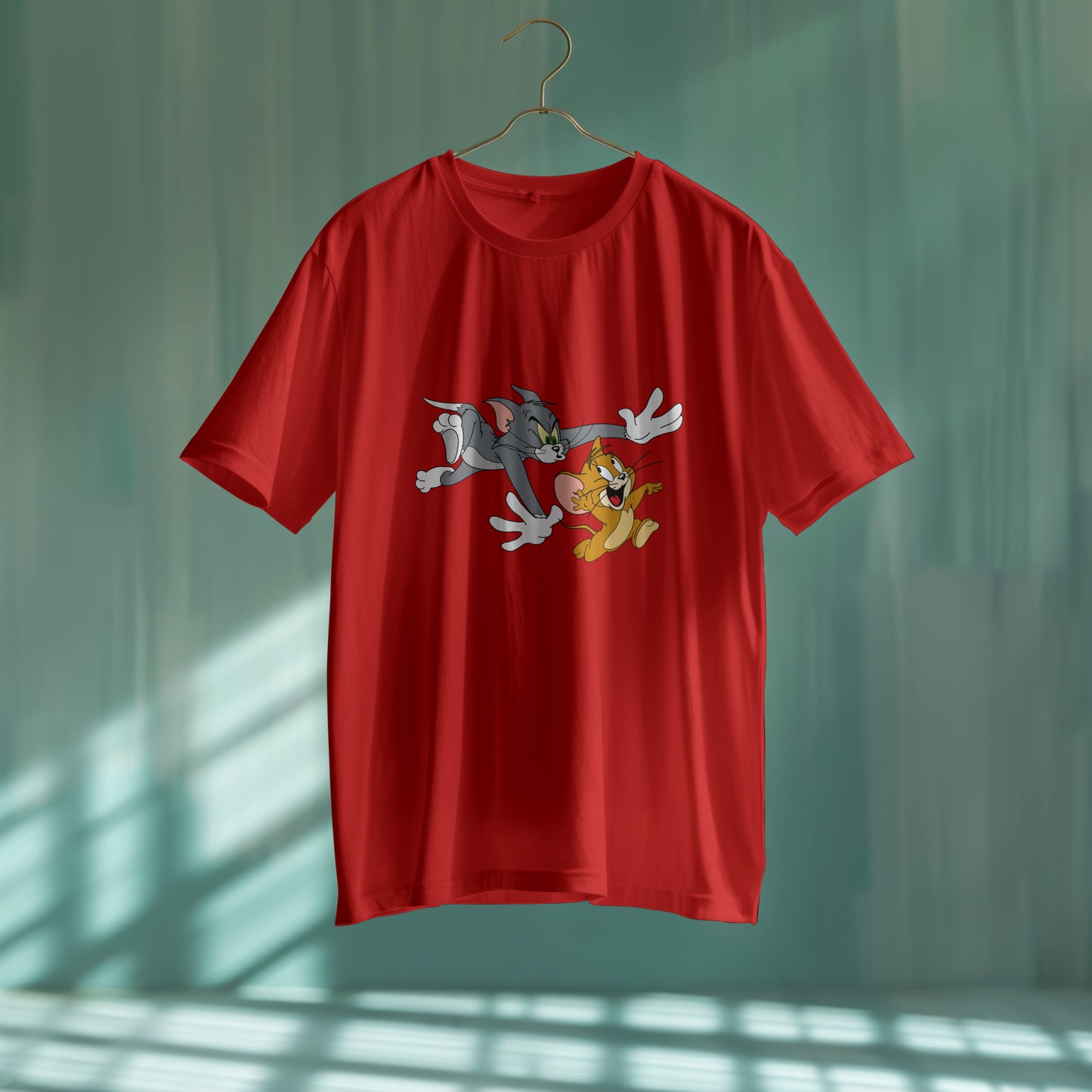 Tom and Jerry : Chase Graphic Printed Oversized T-shirt for Men