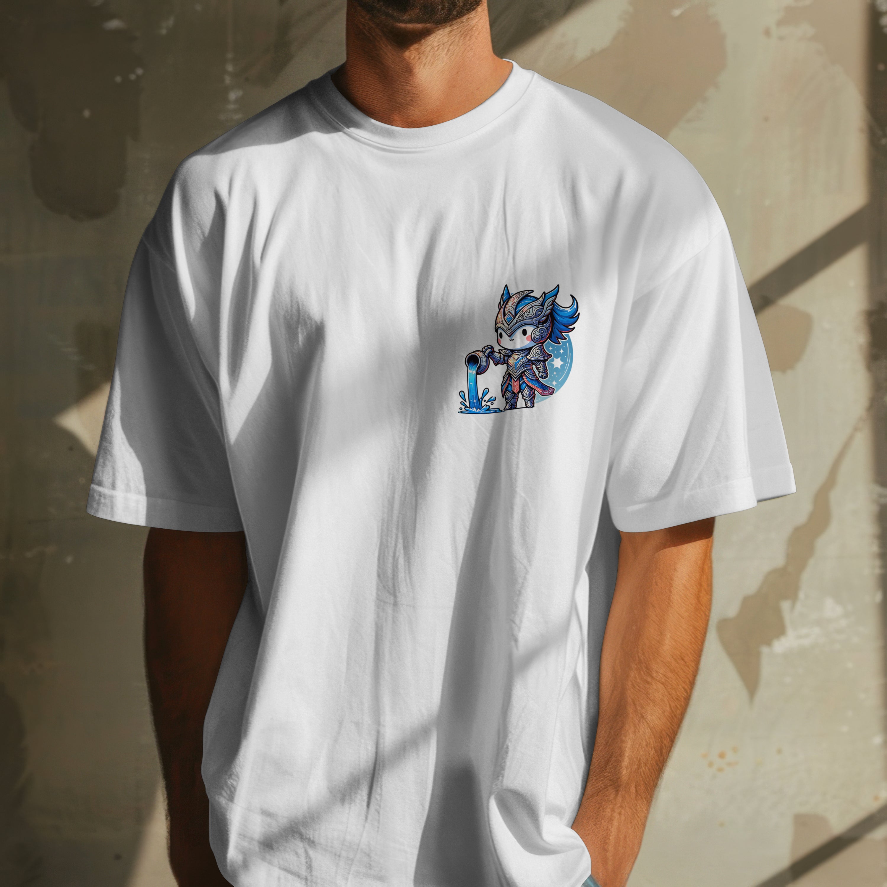 Aquarius Zodiac Tee : Light Weight Regular Fit T-Shirt for Men